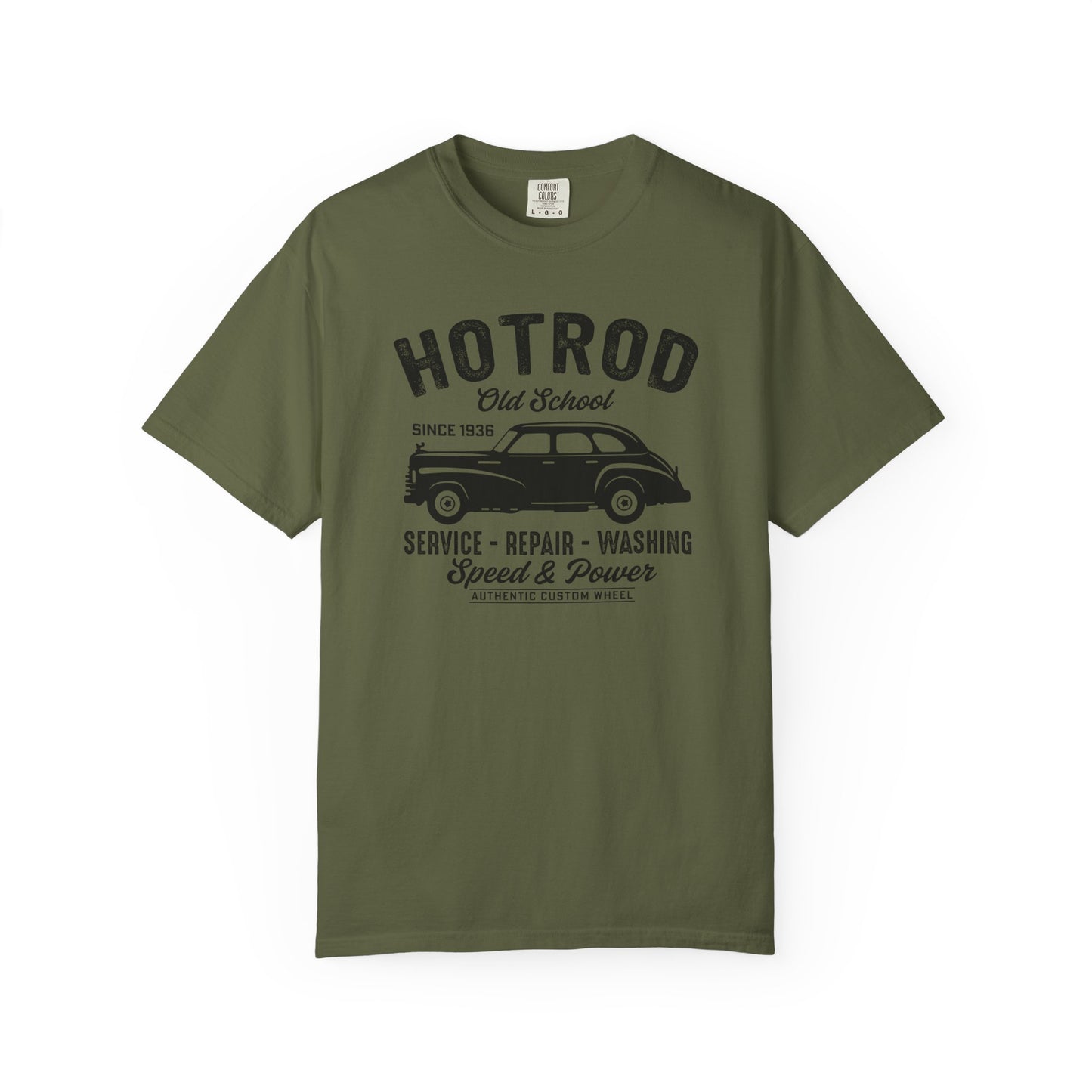 Vintage Hot Rod T-Shirt, Unisex Garment-Dyed Tee, Car Enthusiast Apparel, Retro Vehicle Shirt, Classic Car Lover Gift