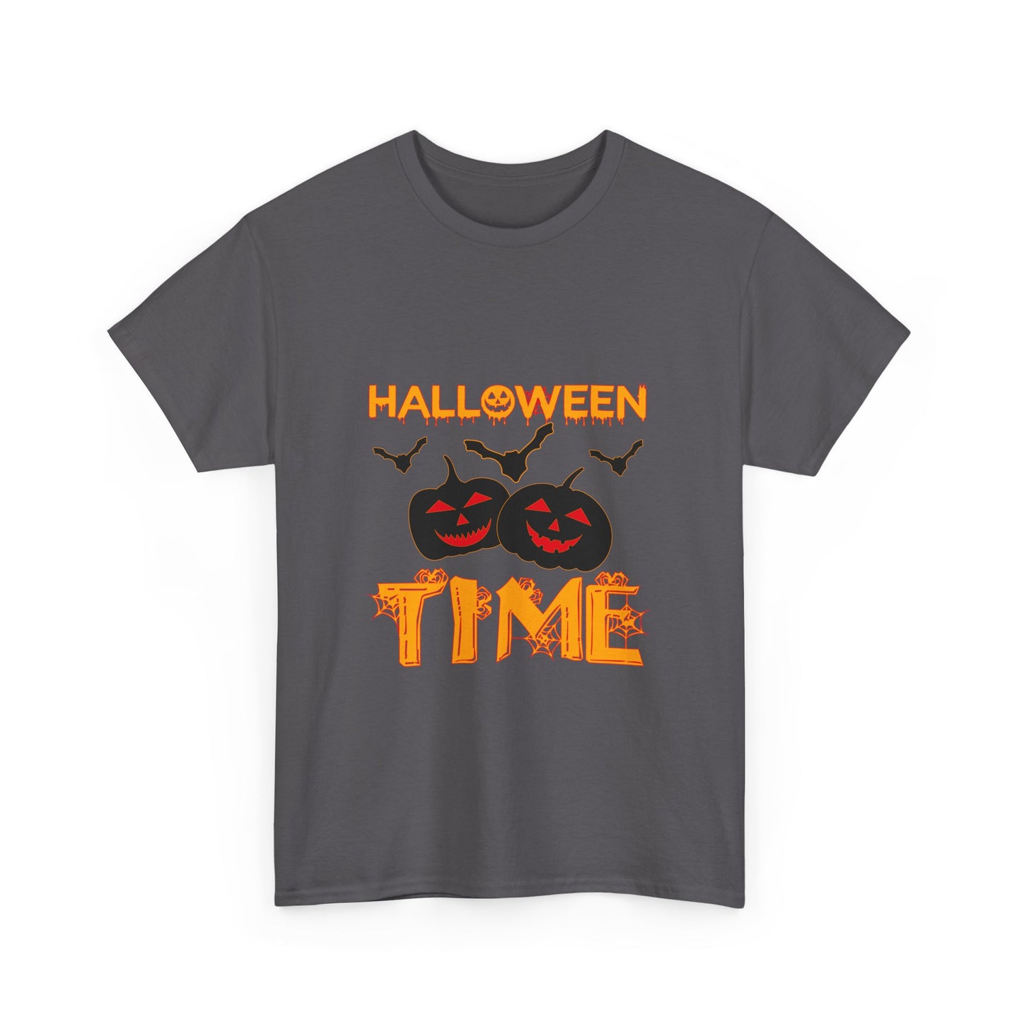 🎃 “Halloween Time” Jack-O’-Lantern Pumpkins T-Shirt 👻🕷️