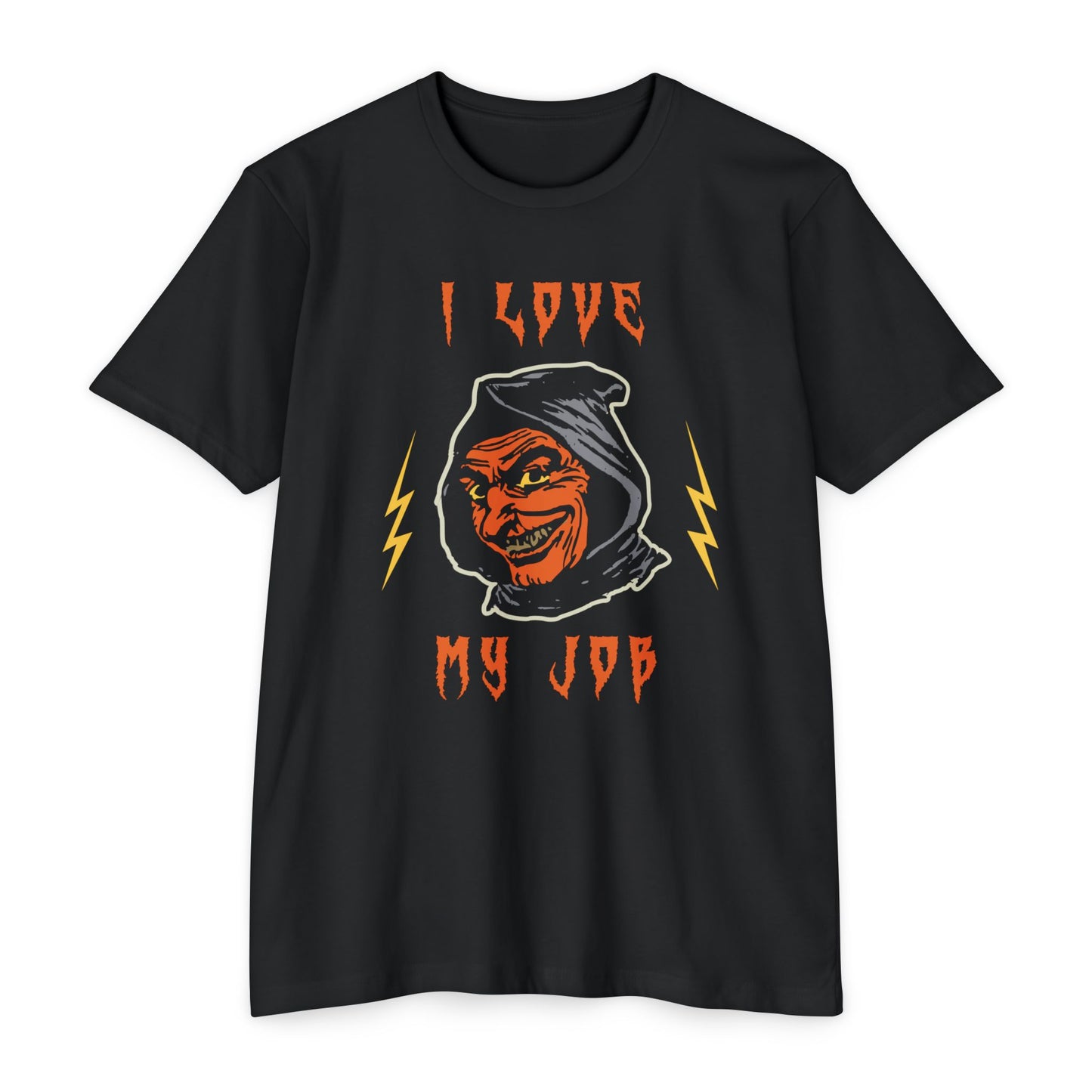 β‘ππΌπ€ππ»π·οΈπβ‘I Love My Job β Sarcastic Halloween Grim Reaper T-Shirt
