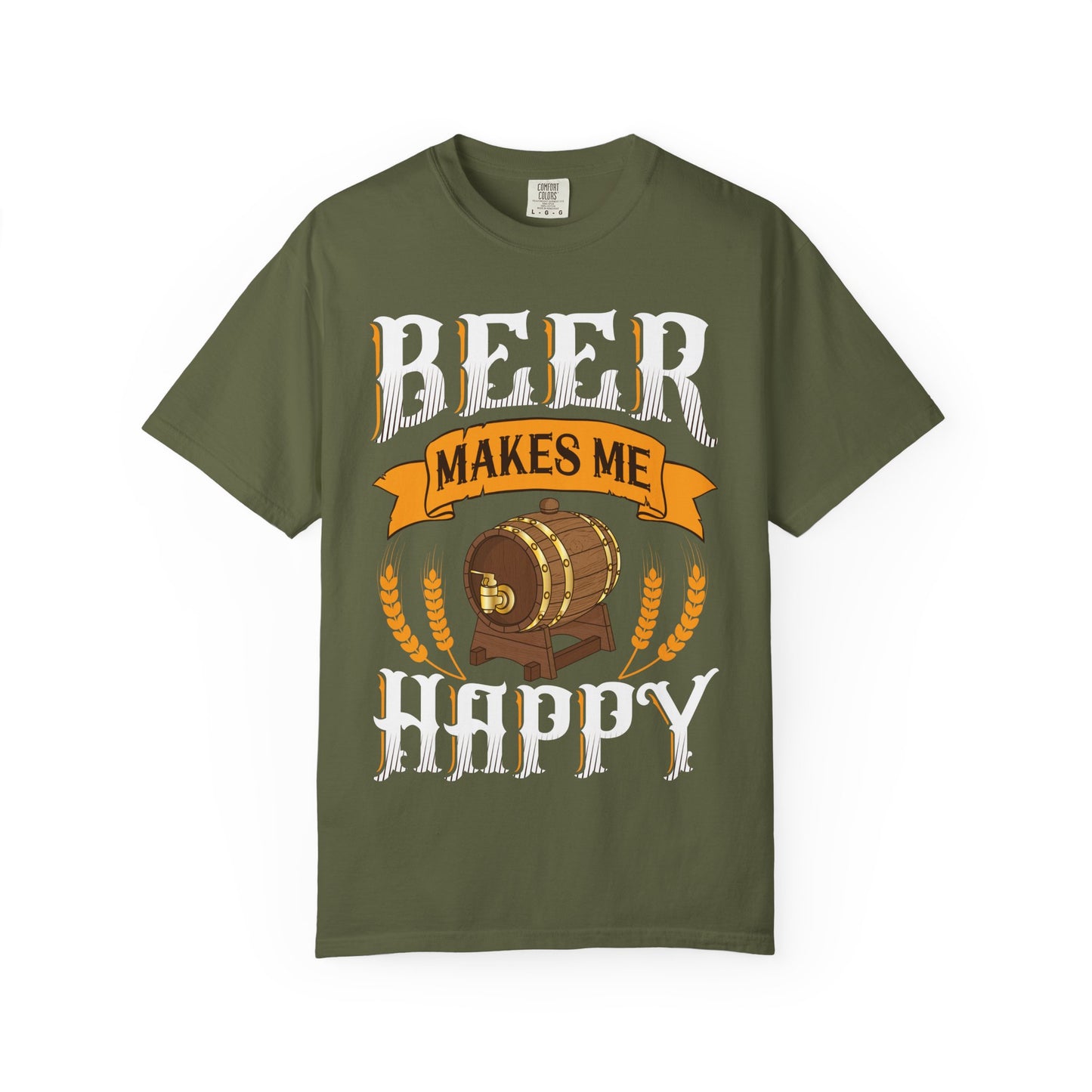 πΊ Beer Makes Me Happy β Funny Beer Barrel Tee