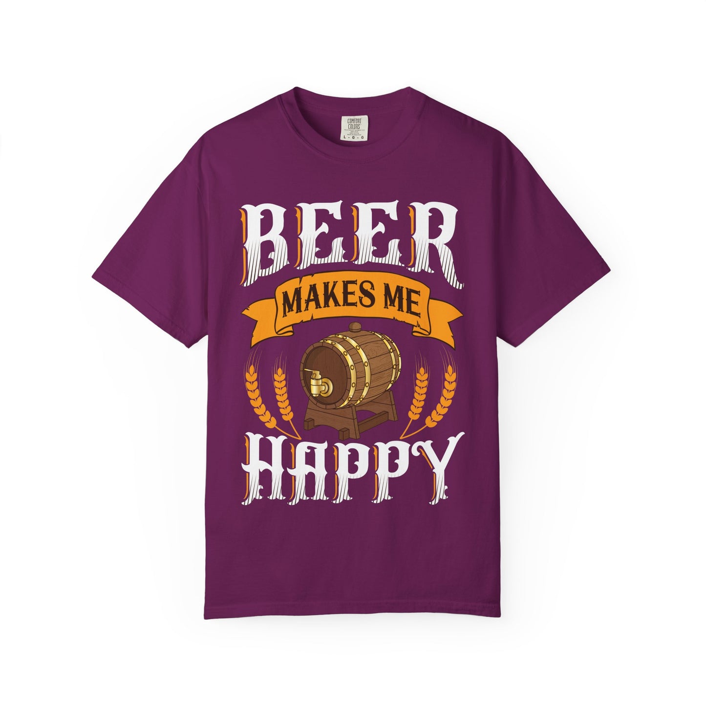 πΊ Beer Makes Me Happy β Funny Beer Barrel Tee