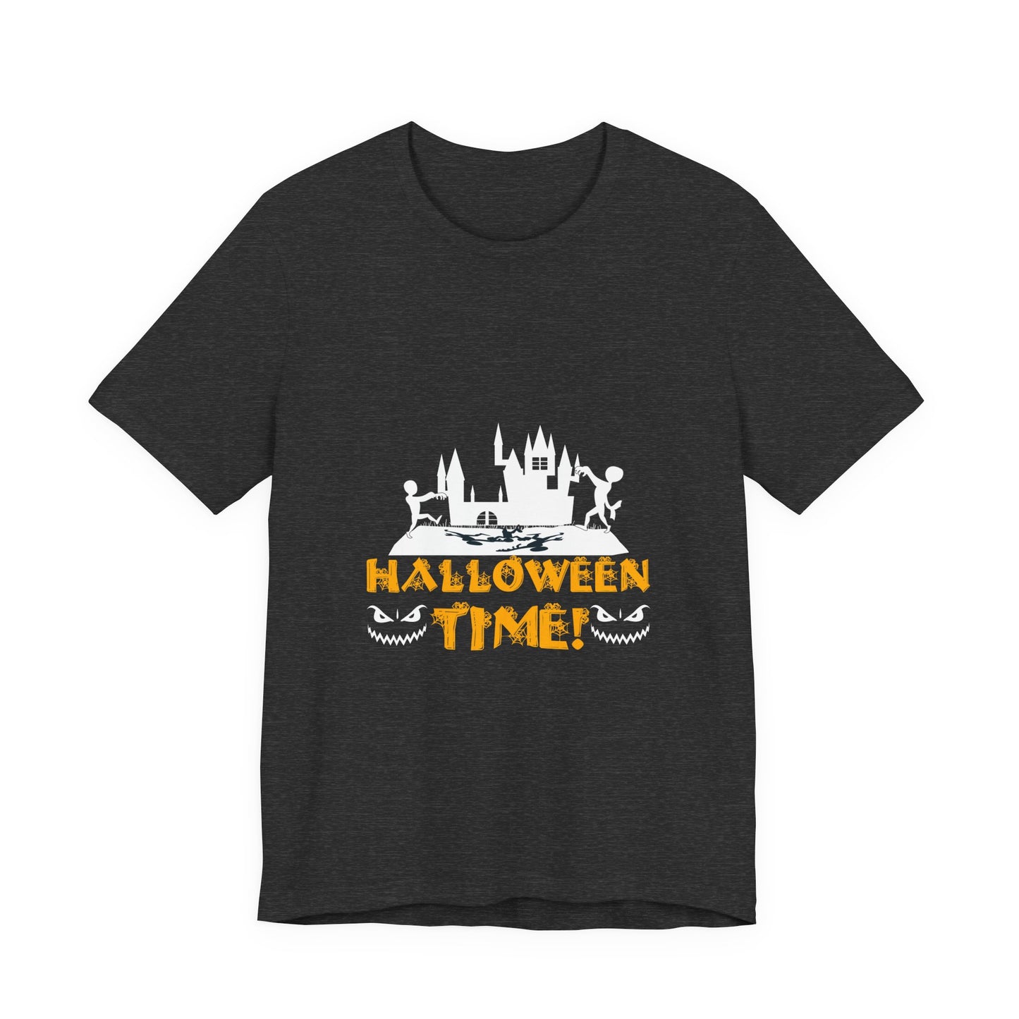 🎃 “Halloween Time” Haunted Castle & Zombies T-Shirt 👻🦇