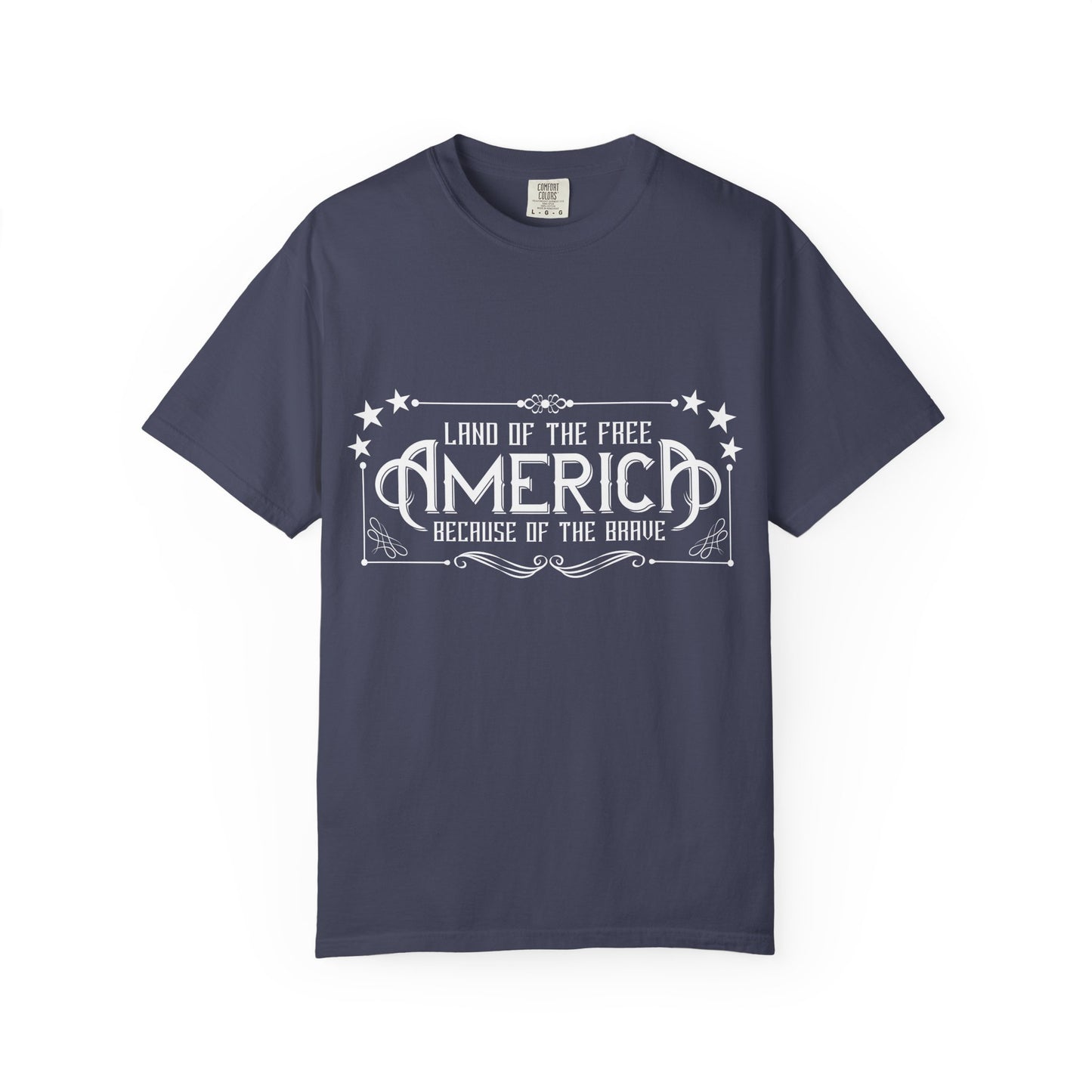 Patriotic Graphic T-Shirt - Land of the Free, Unisex Tee for Independence Day, Memorial Day, Veterans Day, Casual Wear, Gift Idea