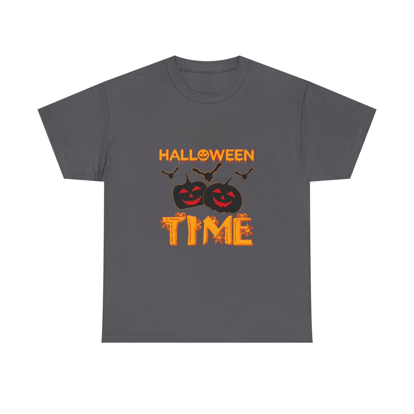 🎃 “Halloween Time” Jack-O’-Lantern Pumpkins T-Shirt 👻🕷️