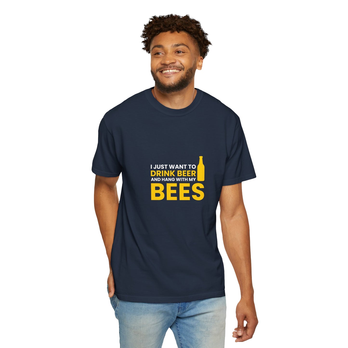 Drink Beer and Hang With My Bees T-Shirt – Funny Beekeeper Tee