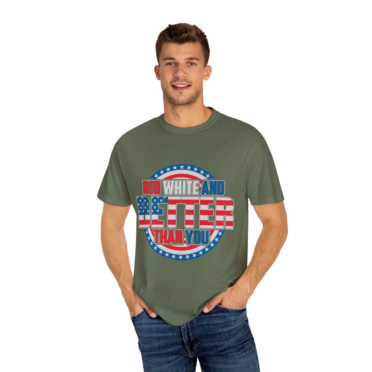 Unisex Patriotic Graphic Tee - Red, White and Better Than You, Great for July 4th, BBQs, Gifts, Casual Wear, Everyday Style