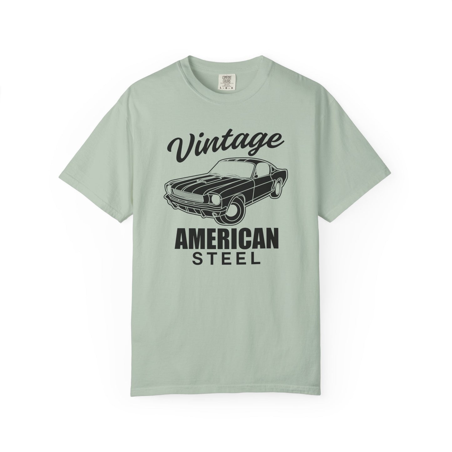 Vintage American Steel T-Shirt, Retro Car Tee, Unisex Graphic Shirt, Gift for Car Lovers, 70s Style Apparel, Casual Everyday Wear