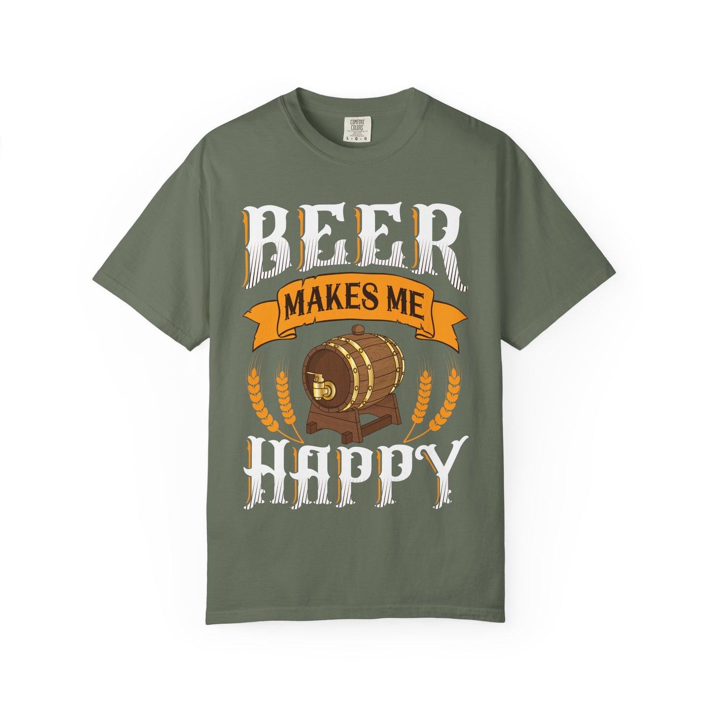 πΊ Beer Makes Me Happy β Funny Beer Barrel Tee