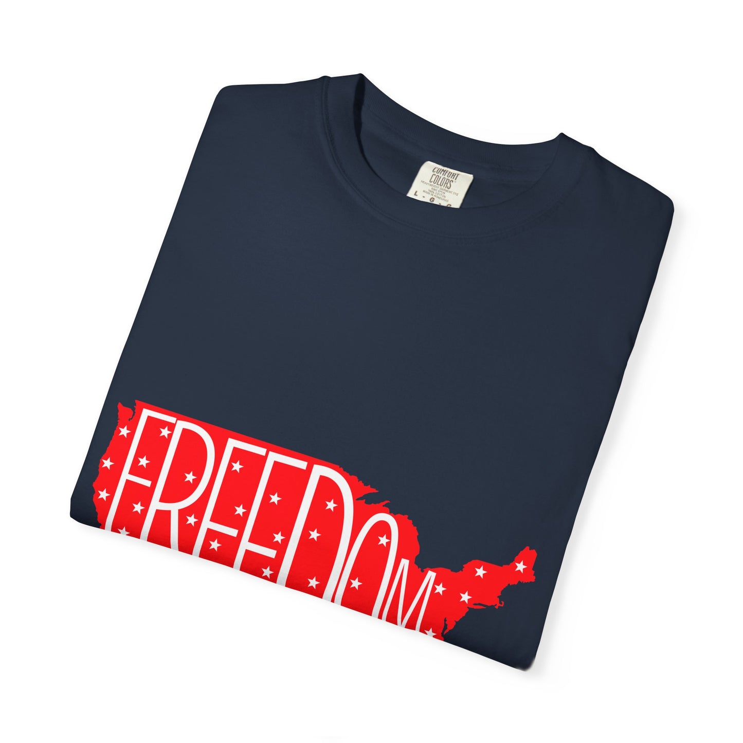 Freedom USA Unisex Garment-Dyed T-shirt, Casual Tee, Independence Day Apparel, Patriotic Shirt, Gift for Americans, USA Pride