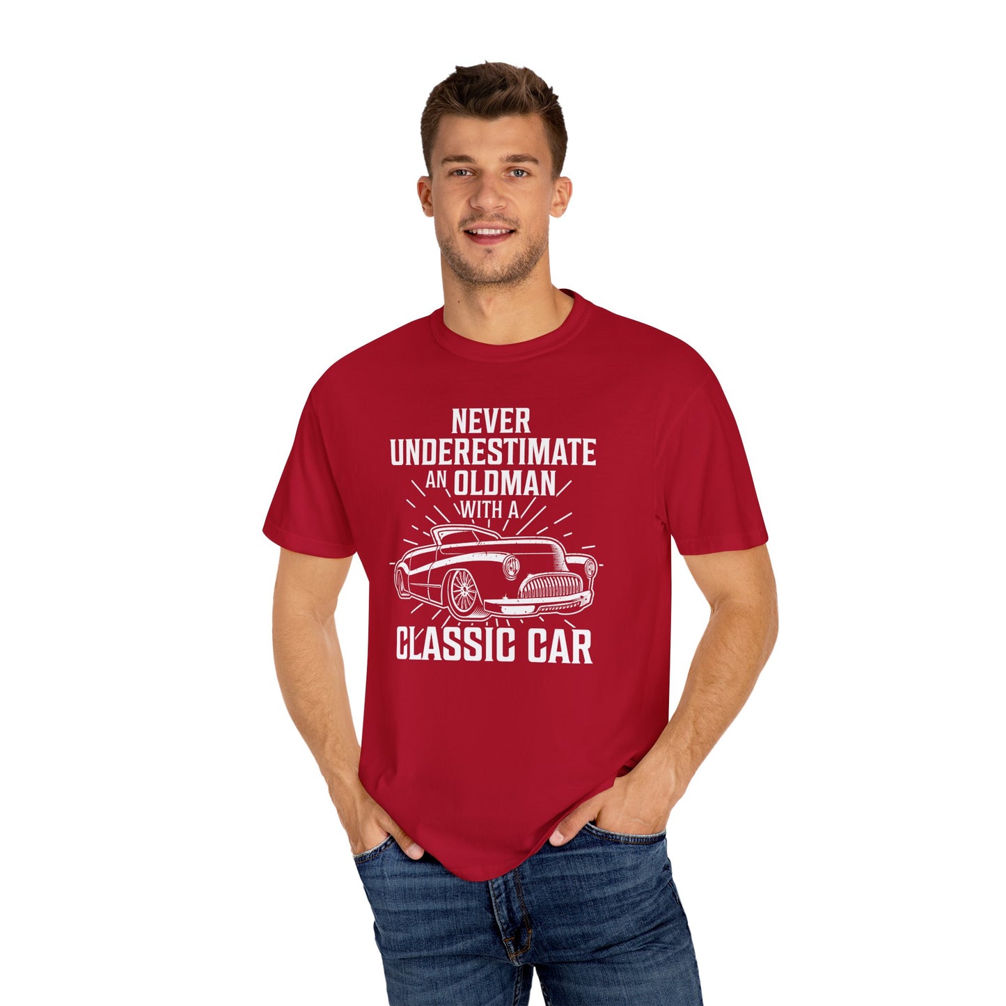 Classic Car Enthusiast T-Shirt, Unisex Garment-Dyed T-Shirt, Vintage Car Lover Gift, Father's Day Tee, Automotive Humor Shirt