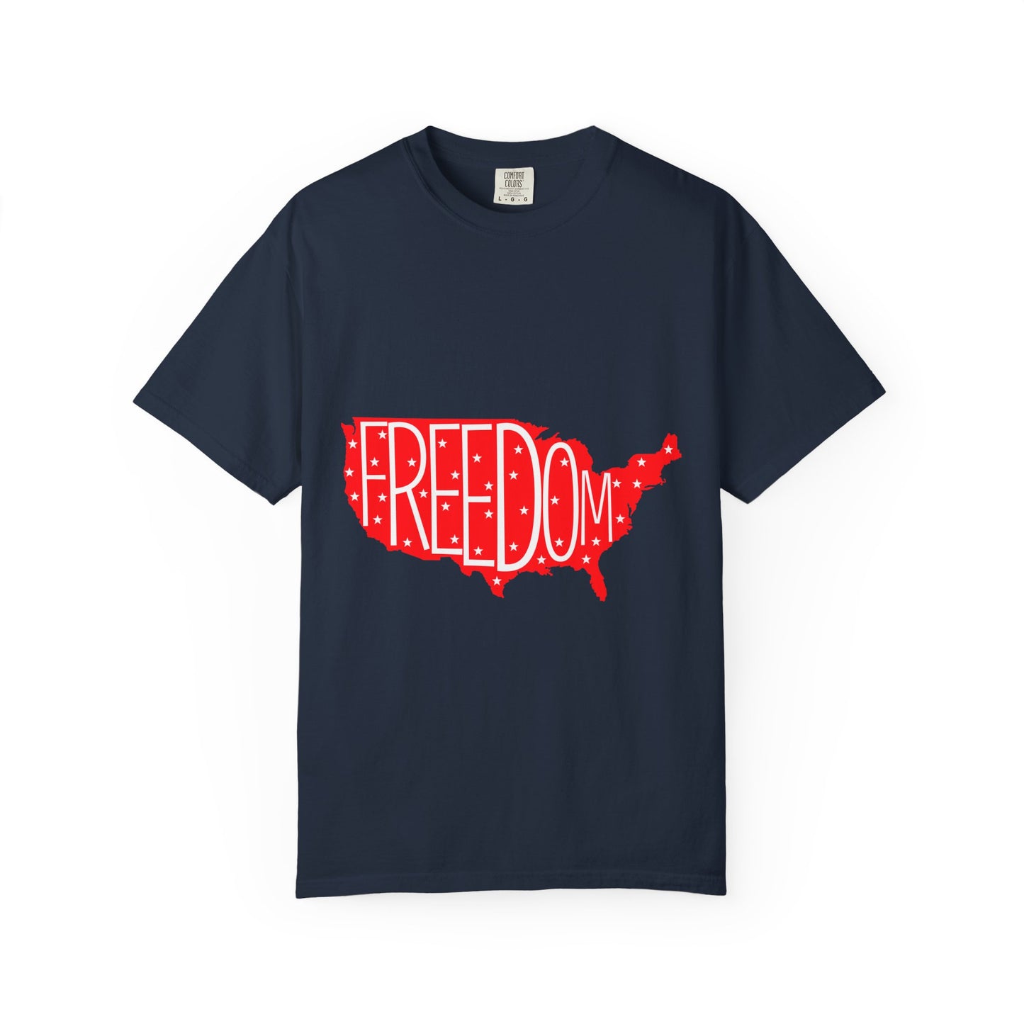 Freedom USA Unisex Garment-Dyed T-shirt, Casual Tee, Independence Day Apparel, Patriotic Shirt, Gift for Americans, USA Pride