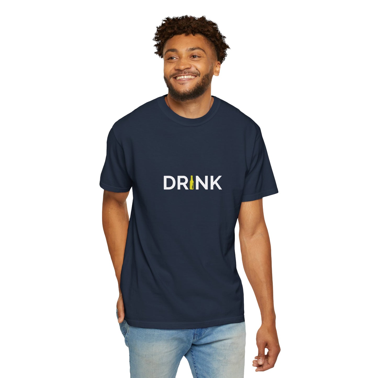 DRINK Minimalist Beer Bottle Tee β Clean Design, Loud Message
