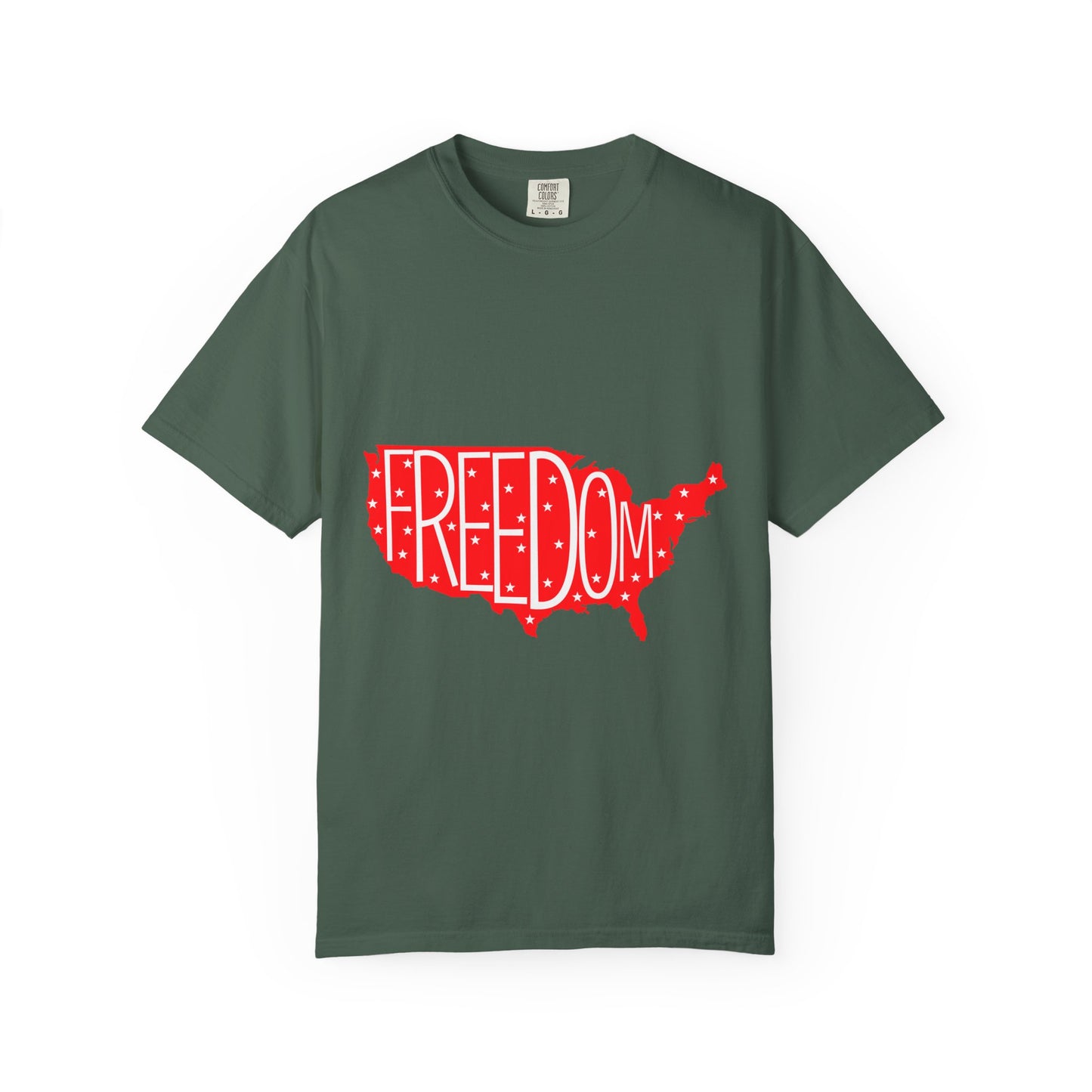 Freedom USA Unisex Garment-Dyed T-shirt, Casual Tee, Independence Day Apparel, Patriotic Shirt, Gift for Americans, USA Pride