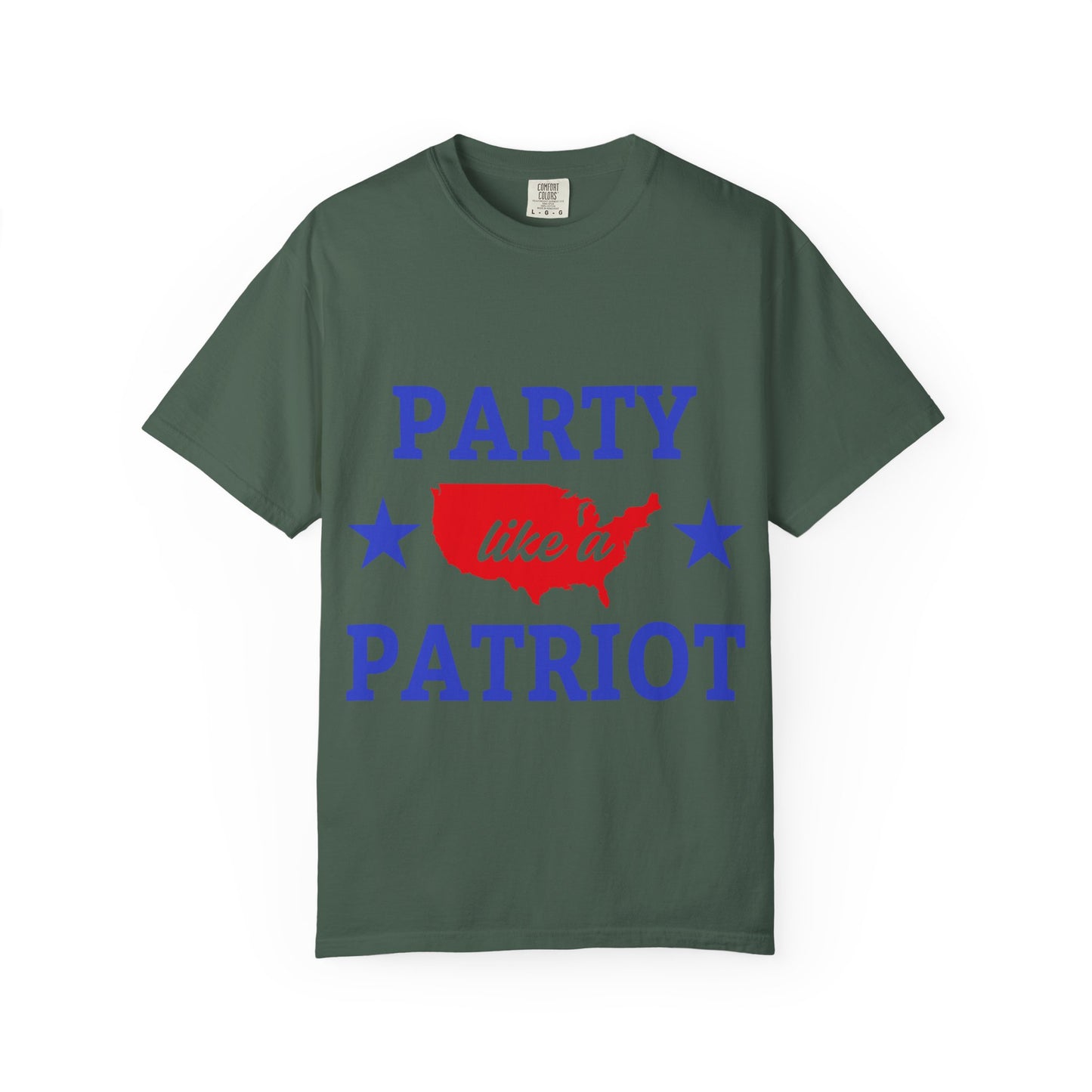 Patriotic Party Unisex T-Shirt, Party Like a Patriot Tee, 4th of July Shirt, Independence Day, Casual Summer Wear