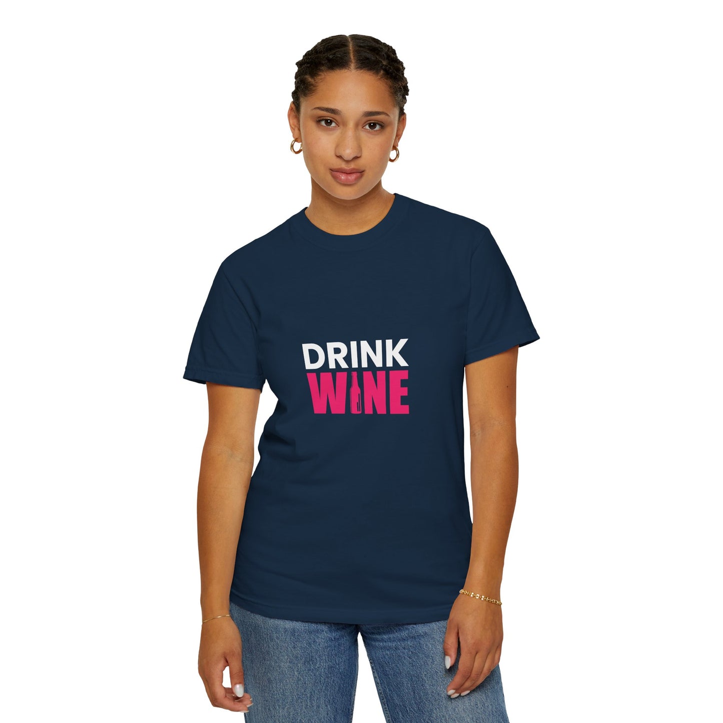 DRINK WINE Graphic Tee – Bold Minimalist Wine Lover Shirt