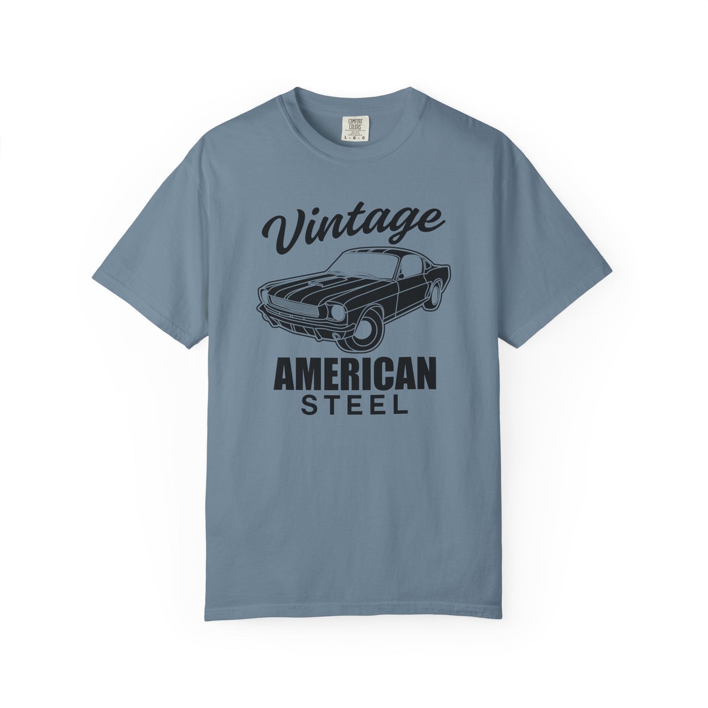 Vintage American Steel T-Shirt, Retro Car Tee, Unisex Graphic Shirt, Gift for Car Lovers, 70s Style Apparel, Casual Everyday Wear