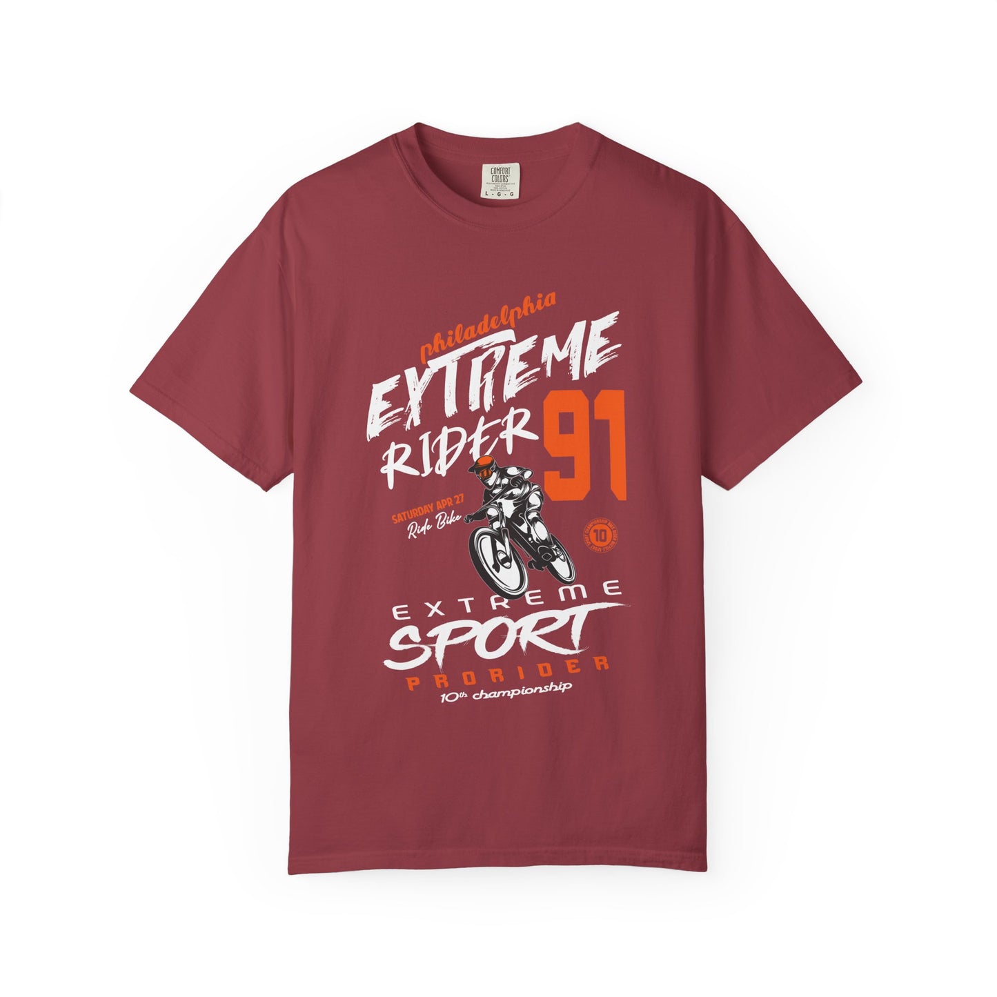 Extreme Rider Garment-Dyed T-shirt | Casual Wear, Sporty Tee, Gift for Bikers, Outdoor Adventures, Unisex Fashion