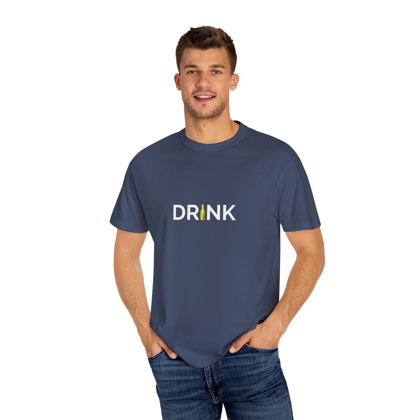 DRINK Minimalist Beer Bottle Tee β Clean Design, Loud Message