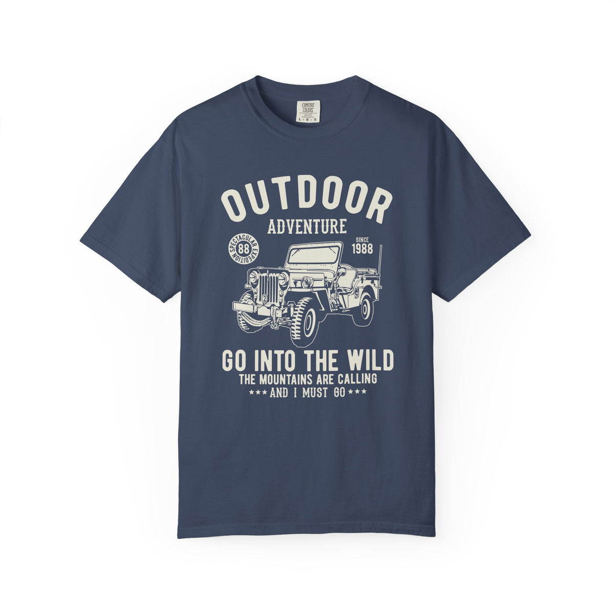 Outdoor Adventure Unisex Garment-Dyed T-shirt, Jeep Lover Gift, Camping Shirt, Hiking Apparel, Nature Enthusiast Tee