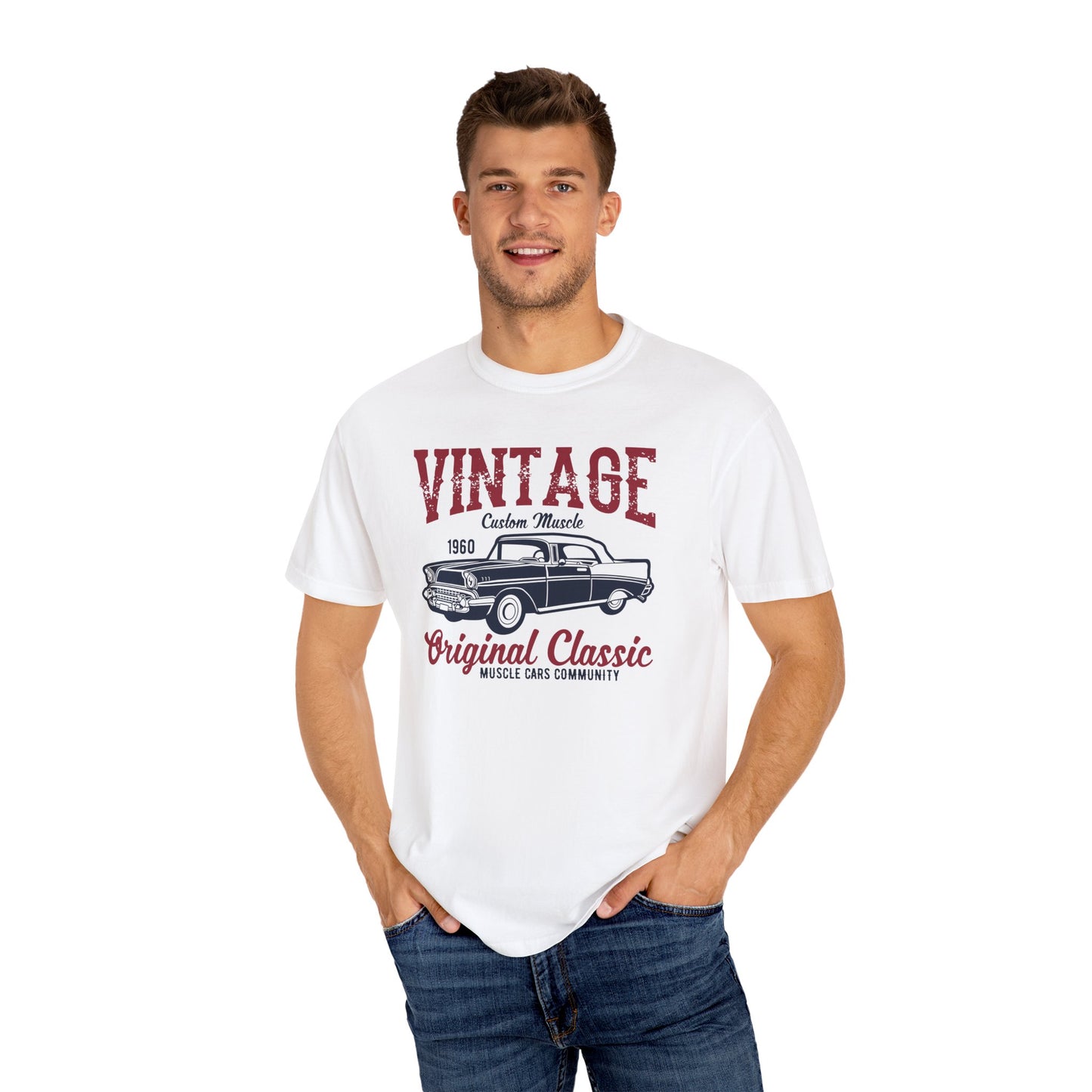 Vintage Car Graphic Tee, Unisex Retro T-Shirt, Classic Car Lover Gift, 1960s Vibe Shirt, Car Enthusiast Apparel