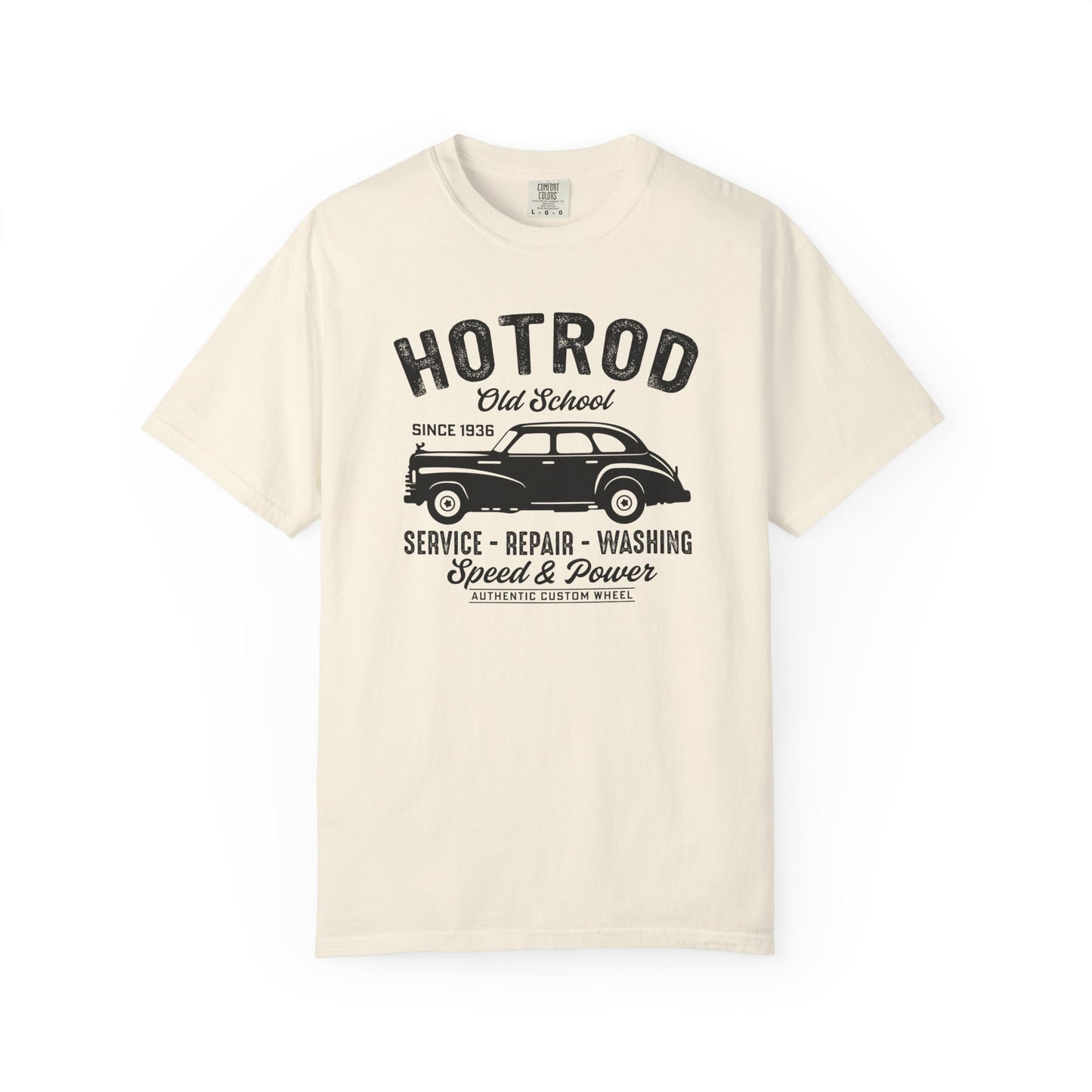 Vintage Hot Rod T-Shirt, Unisex Garment-Dyed Tee, Car Enthusiast Apparel, Retro Vehicle Shirt, Classic Car Lover Gift