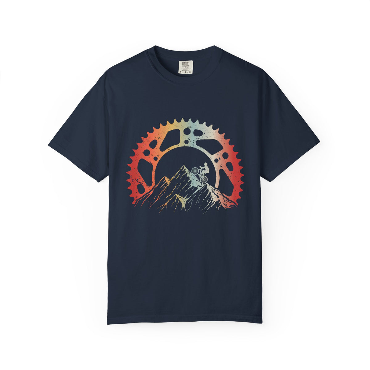 Mountain Cycling Adventure T-Shirt, Garment-Dyed Tee, Outdoor Enthusiast Gift, Hiking Shirt, Eco-Friendly Apparel, Vintage Style