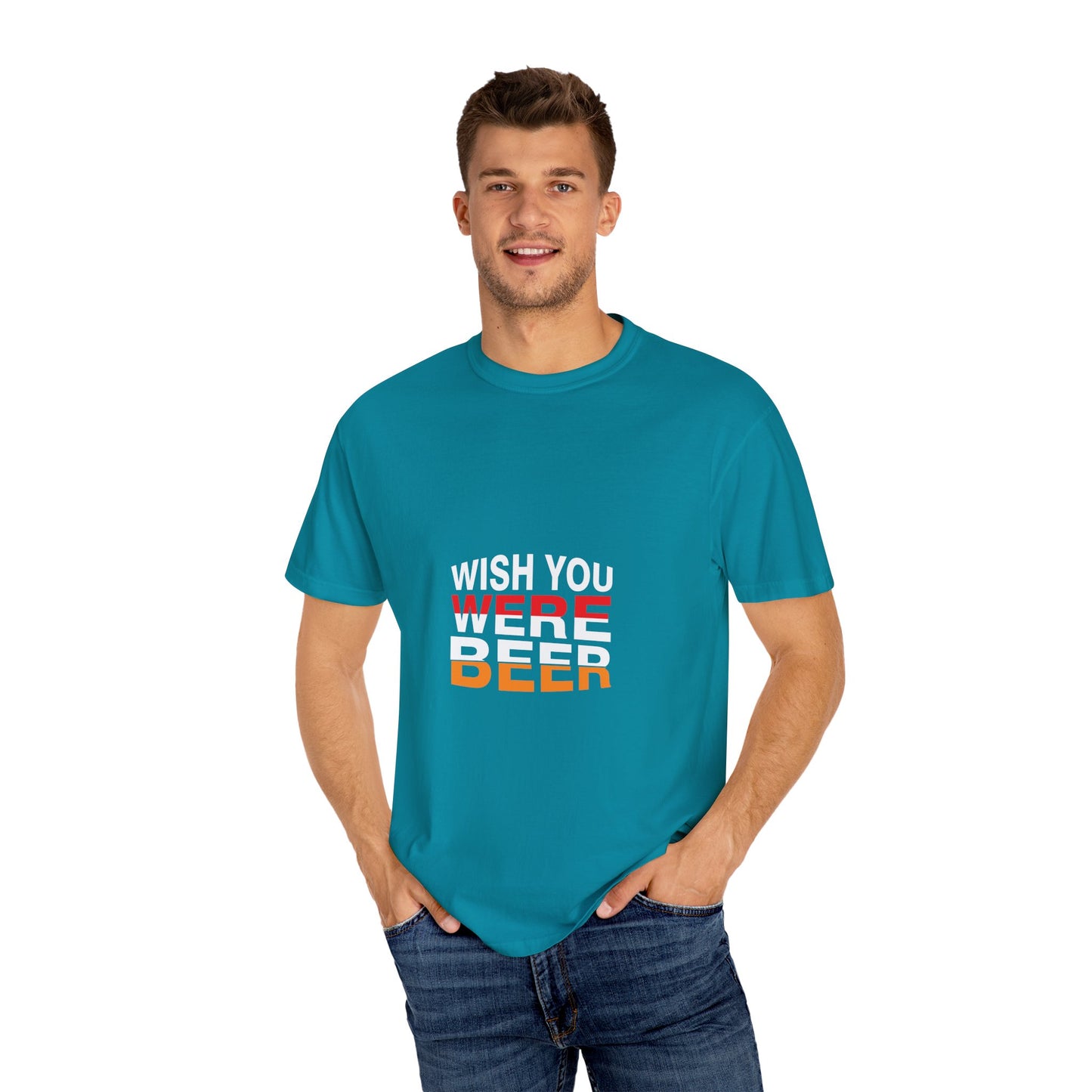 Wish You Were Beer T-Shirt – Funny Drinking Shirt, Beer Lover Graphic Tee
