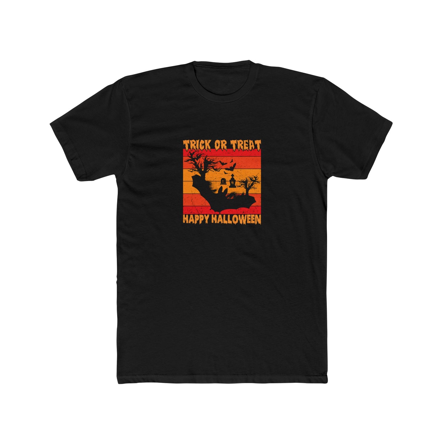 🦇 Trick or Treat Retro Sunset Tee
