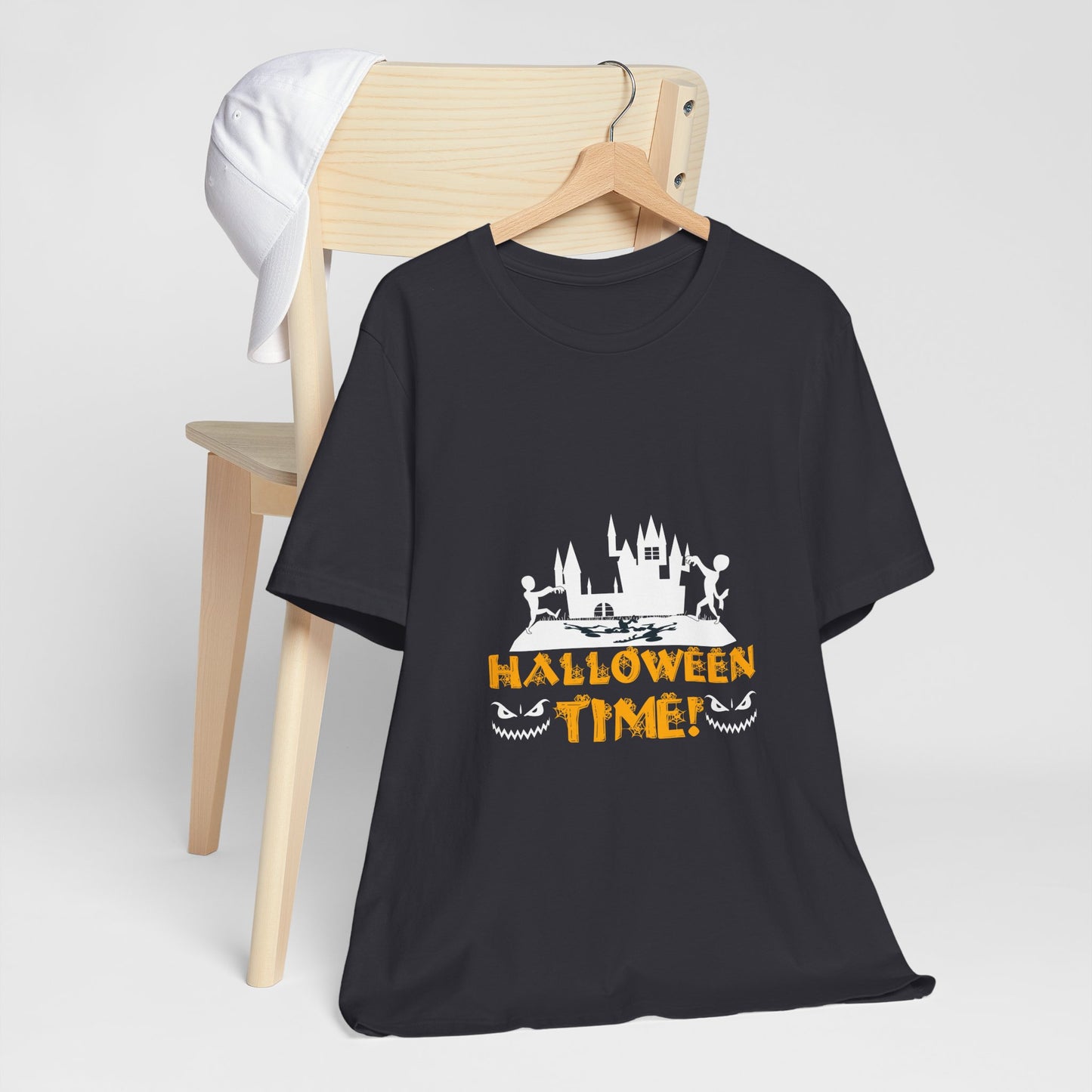 🎃 “Halloween Time” Haunted Castle & Zombies T-Shirt 👻🦇