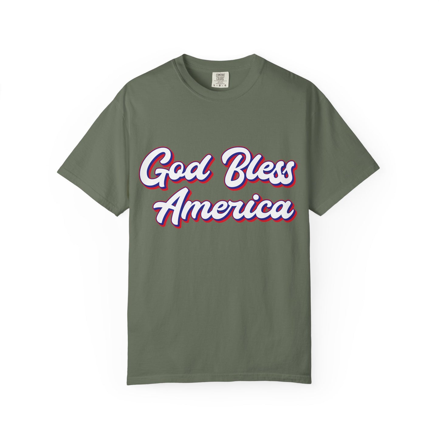 God Bless America Unisex Garment-Dyed T-Shirt, Patriotic Apparel, 4th of July Shirt, Casual Wear, Gift for Veterans, Unisex Tee