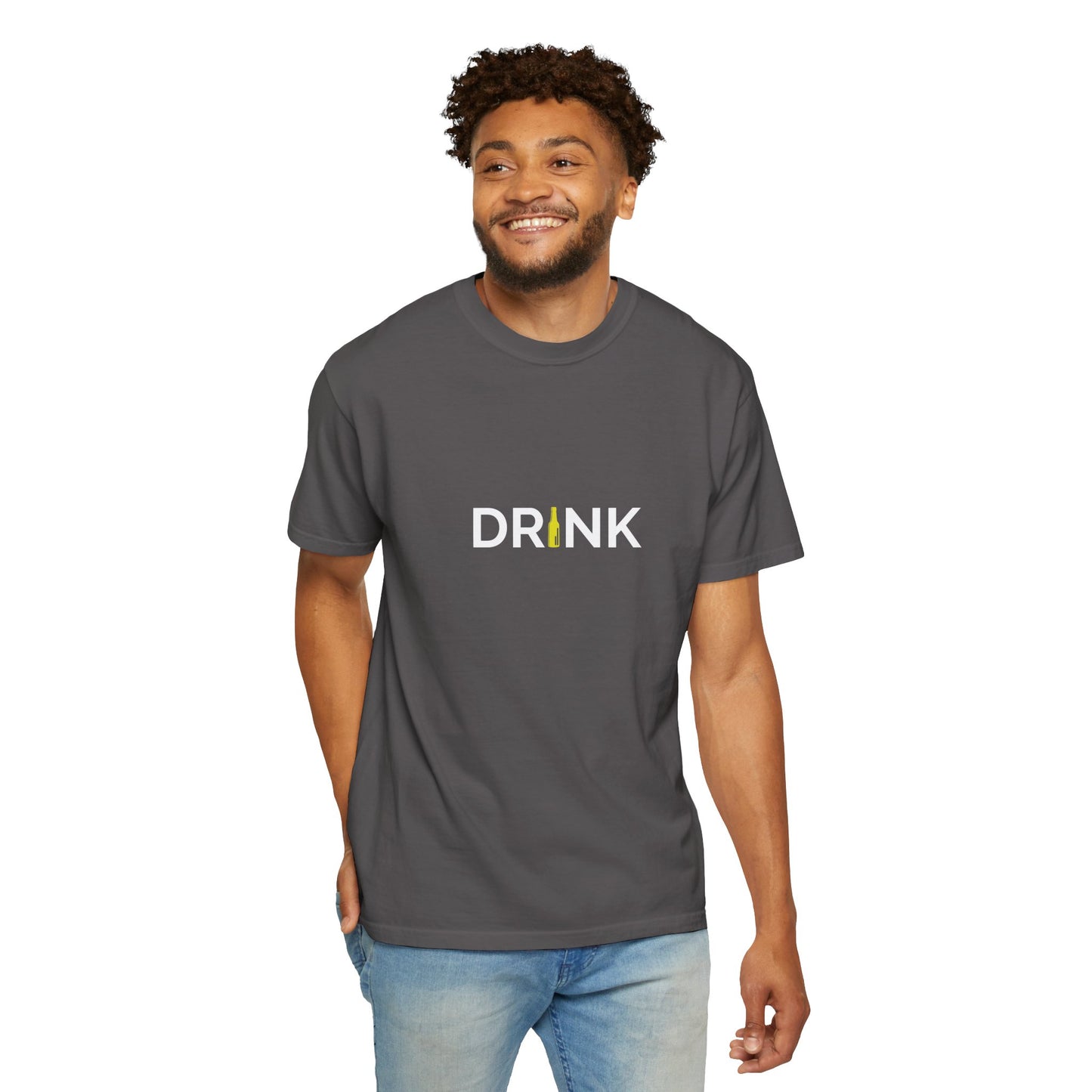 DRINK Minimalist Beer Bottle Tee β Clean Design, Loud Message