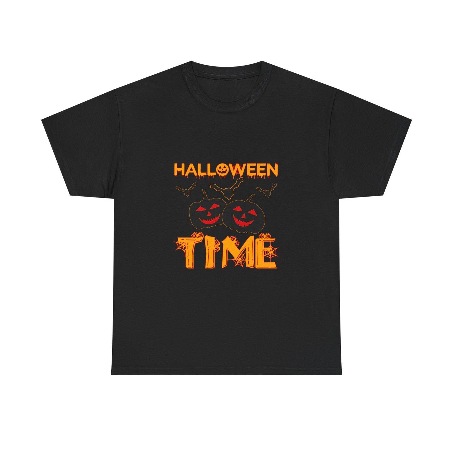 🎃 “Halloween Time” Jack-O’-Lantern Pumpkins T-Shirt 👻🕷️