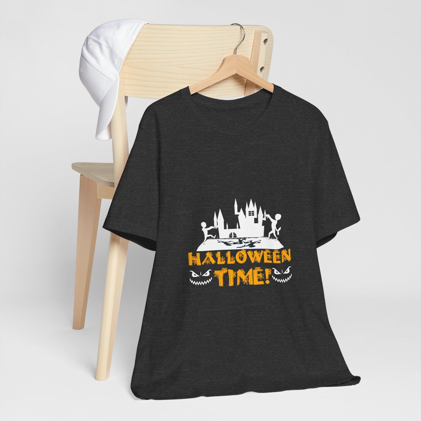 🎃 “Halloween Time” Haunted Castle & Zombies T-Shirt 👻🦇