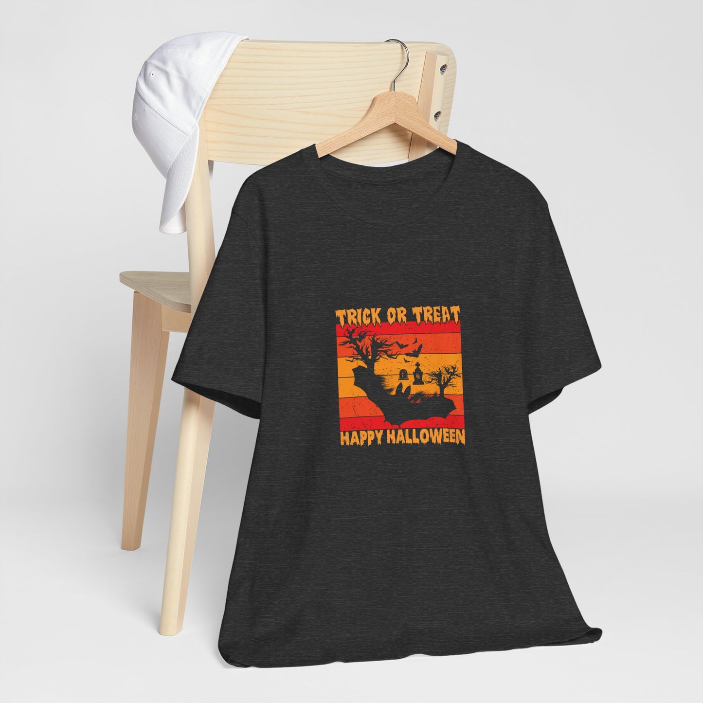 🦇 Trick or Treat Retro Sunset Tee