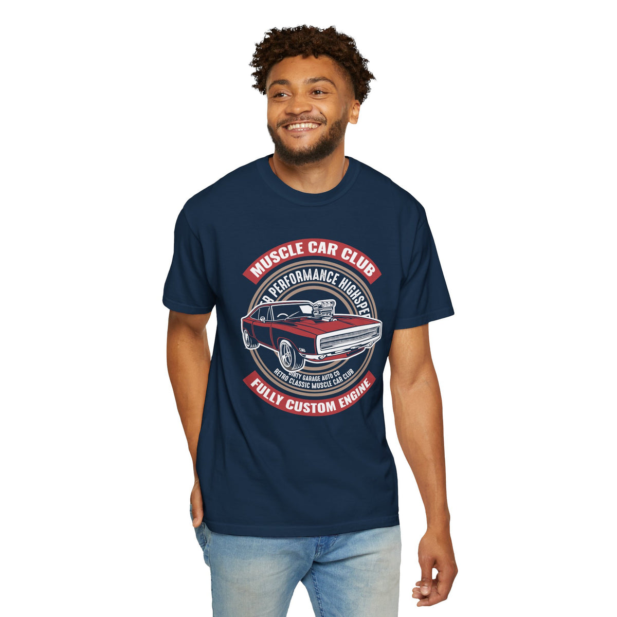 Muscle Car Club T-Shirt | Vintage Car Lover Tee, Gift for Car Enthusiasts, Father's Day, Custom Engine Design, Automotive Apparel