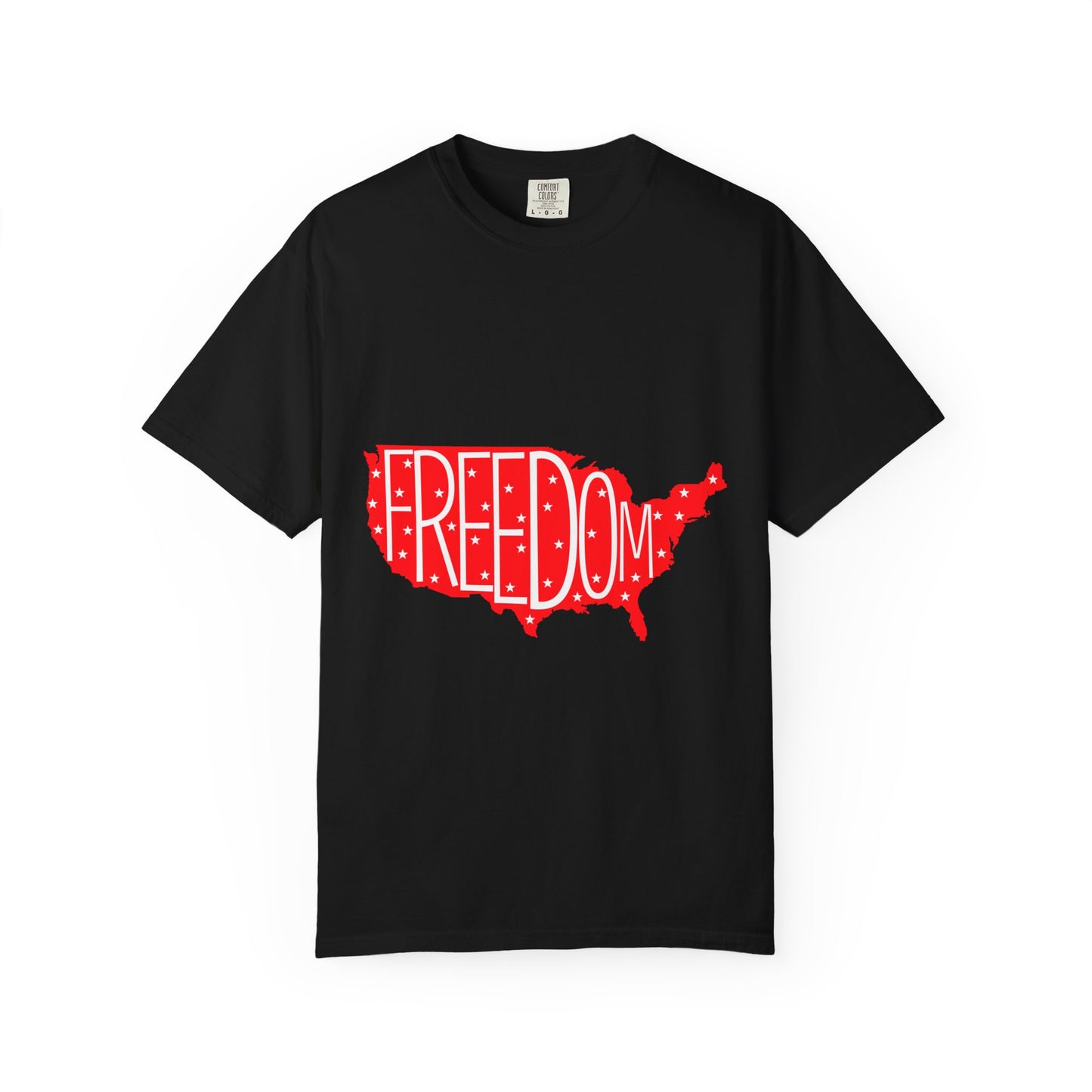 Freedom USA Unisex Garment-Dyed T-shirt, Casual Tee, Independence Day Apparel, Patriotic Shirt, Gift for Americans, USA Pride