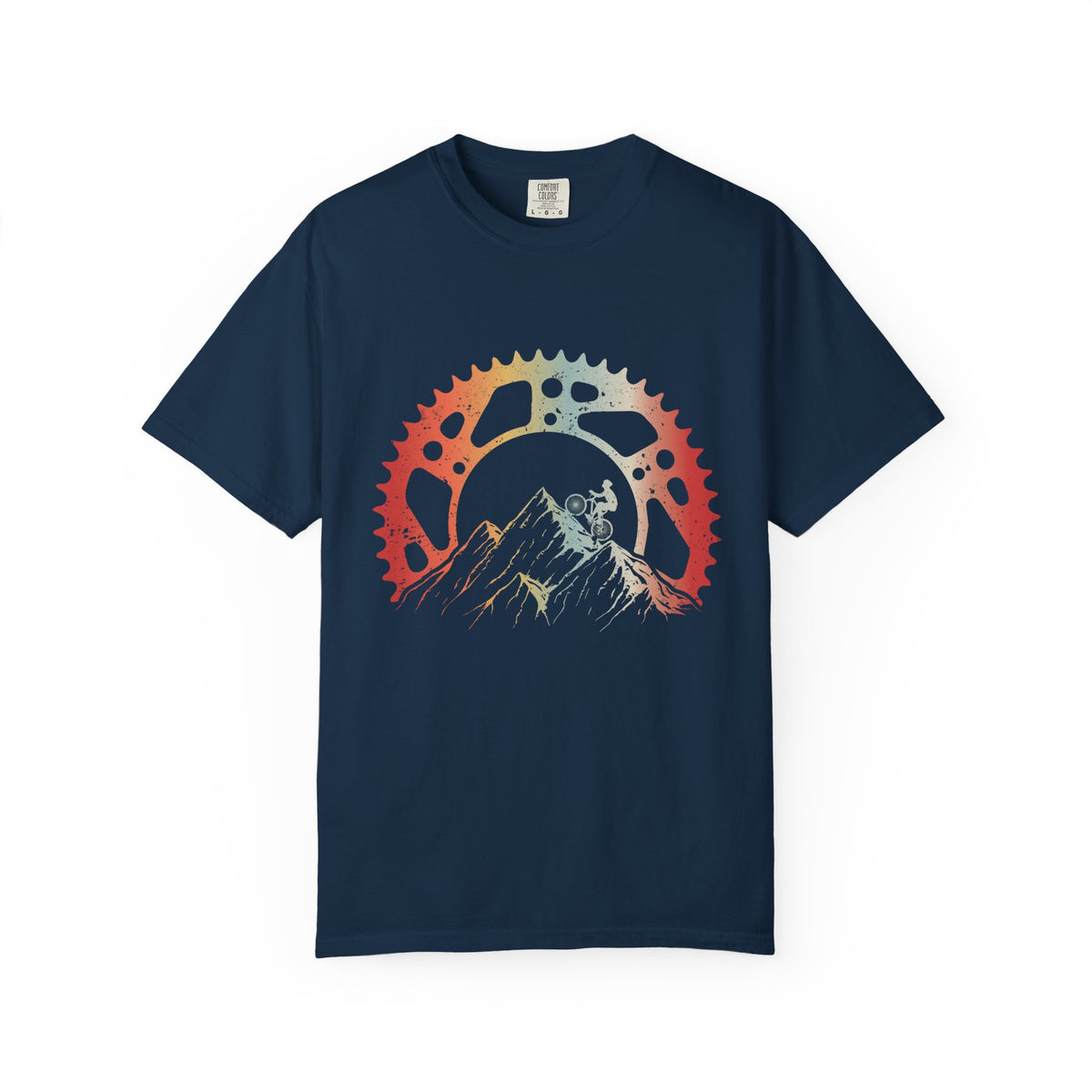 Mountain Cycling Adventure T-Shirt, Garment-Dyed Tee, Outdoor Enthusiast Gift, Hiking Shirt, Eco-Friendly Apparel, Vintage Style