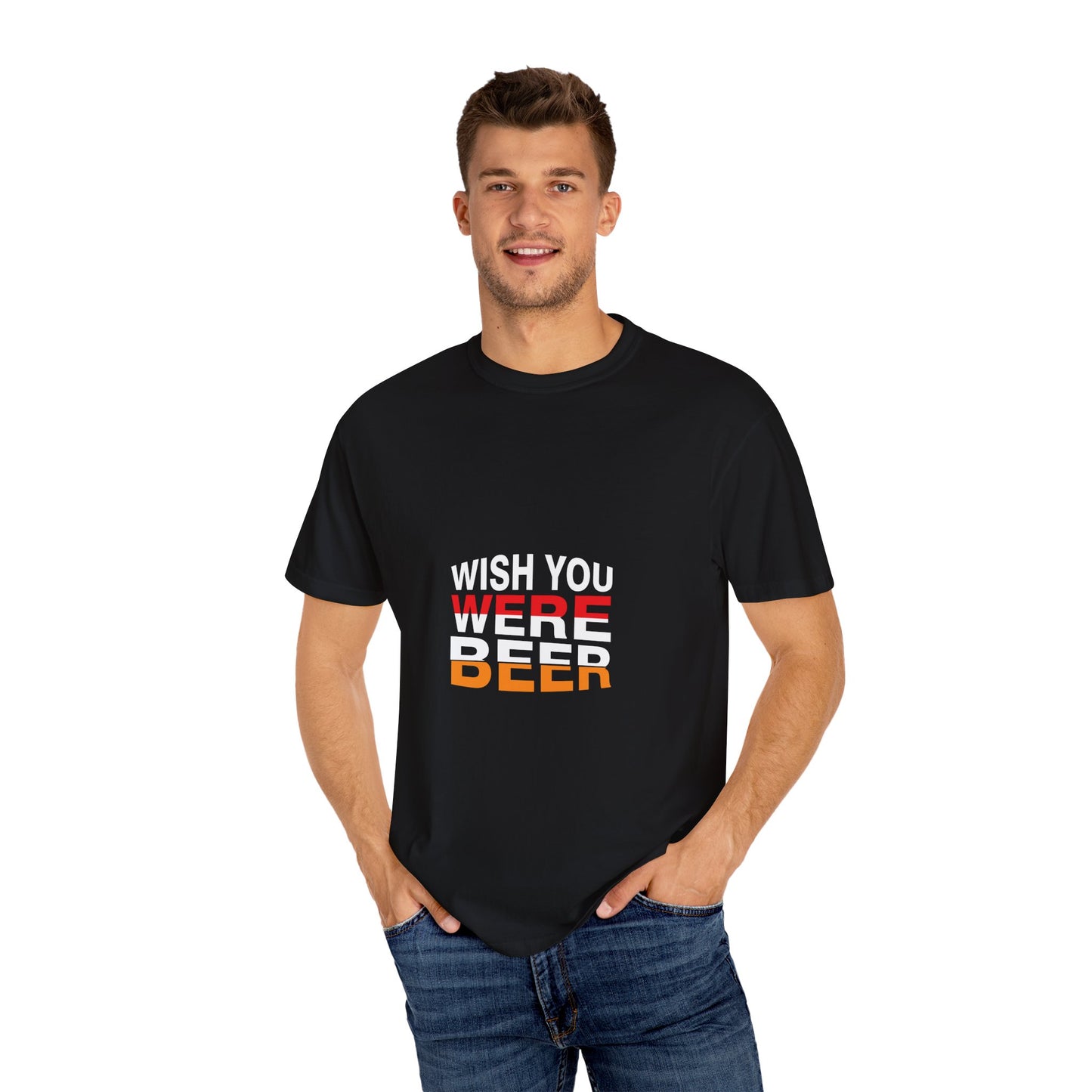 Wish You Were Beer T-Shirt – Funny Drinking Shirt, Beer Lover Graphic Tee