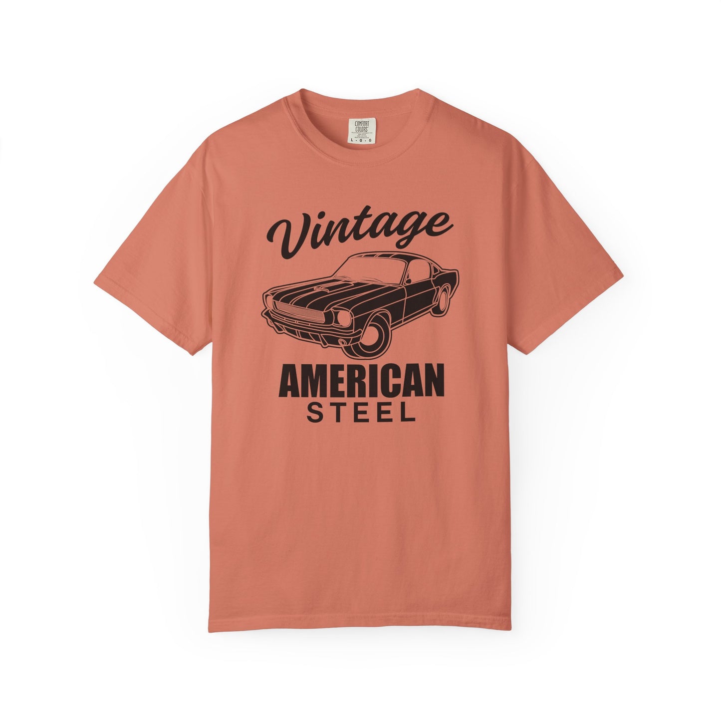 Vintage American Steel T-Shirt, Retro Car Tee, Unisex Graphic Shirt, Gift for Car Lovers, 70s Style Apparel, Casual Everyday Wear