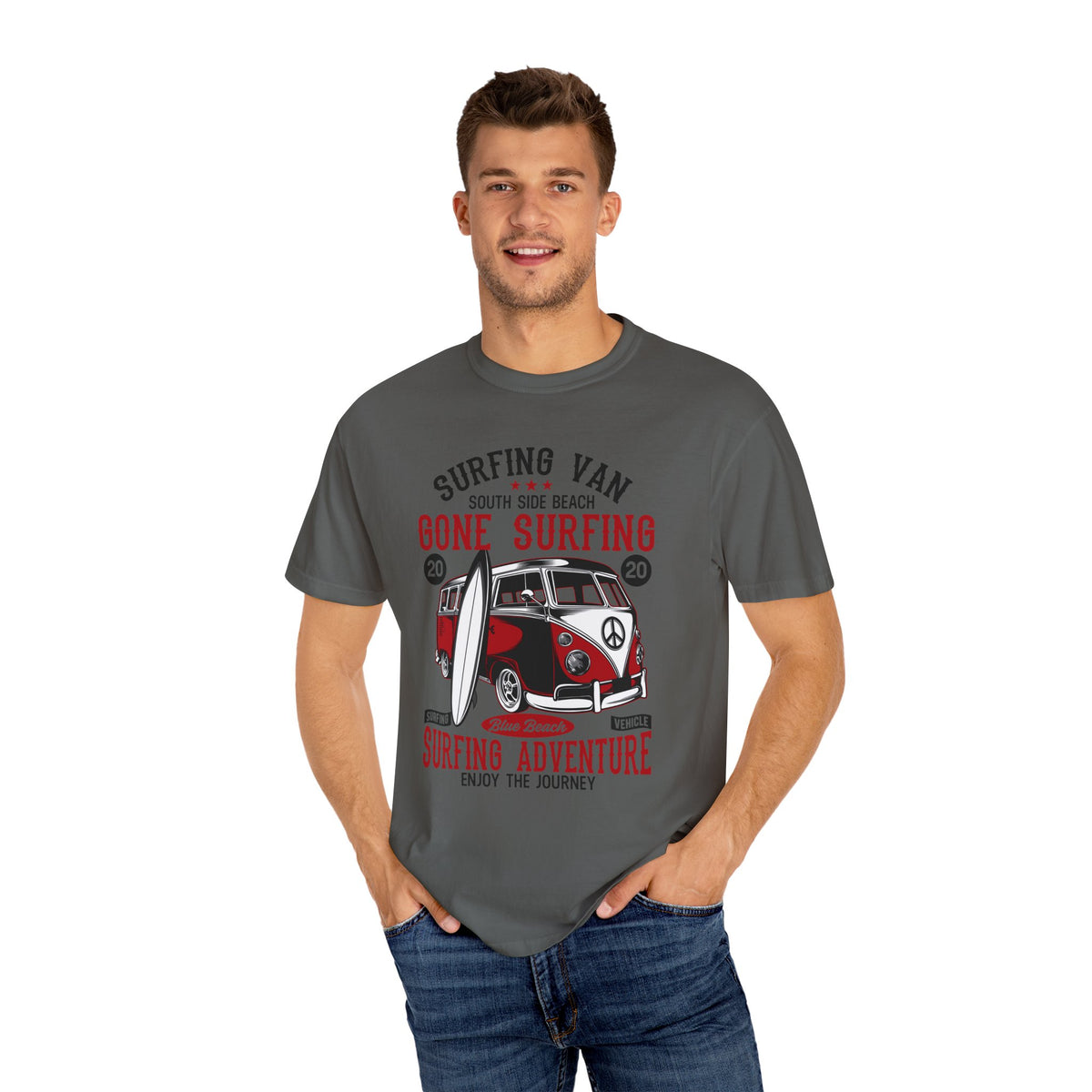 Surfing Adventure T-Shirt, Retro Surf Tee, Beach Lover Gift, Summer Apparel, Casual Everyday Wear, Unisex Surfing Shirt