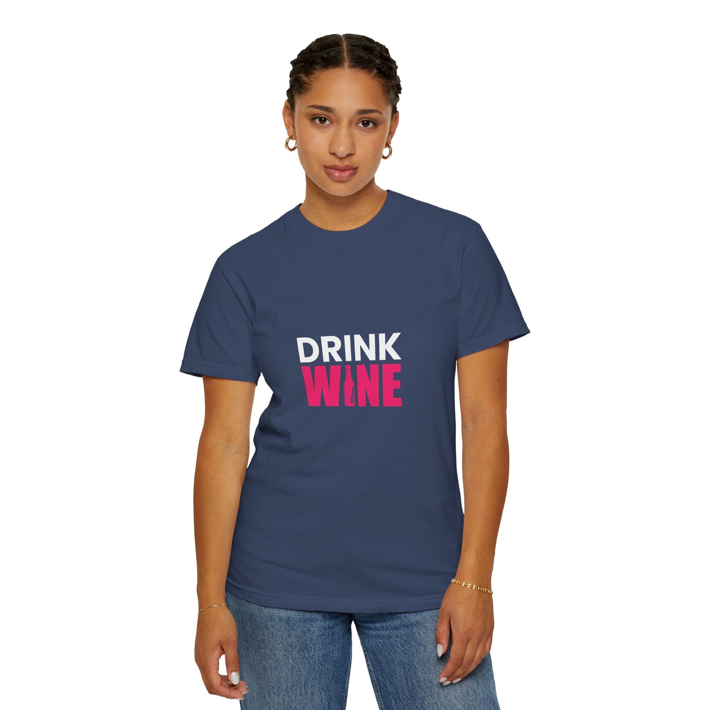 DRINK WINE Graphic Tee – Bold Minimalist Wine Lover Shirt