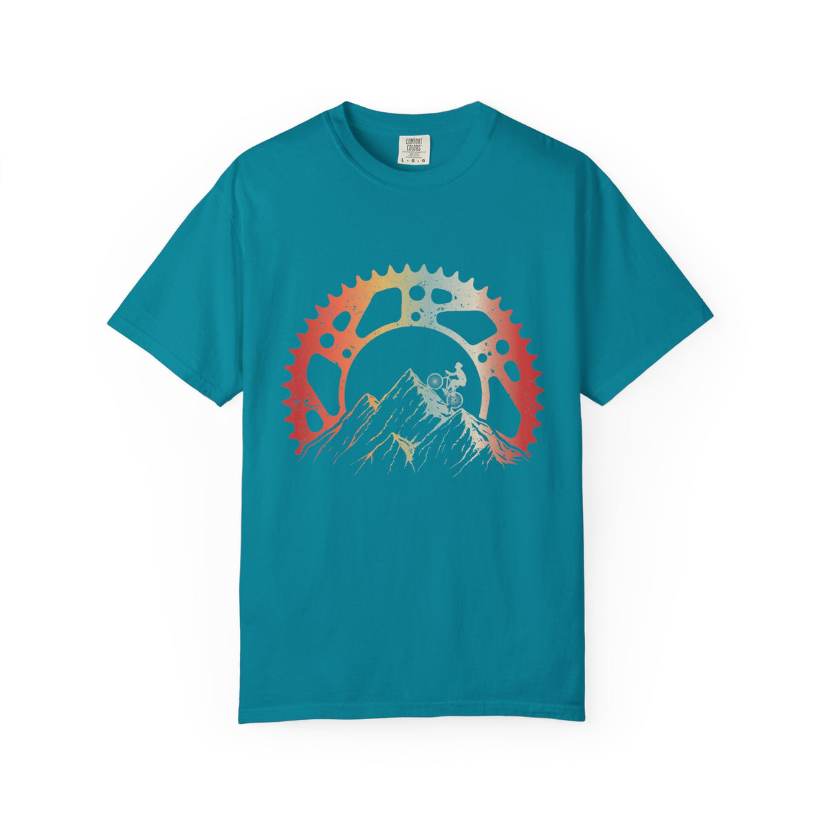 Mountain Cycling Adventure T-Shirt, Garment-Dyed Tee, Outdoor Enthusiast Gift, Hiking Shirt, Eco-Friendly Apparel, Vintage Style