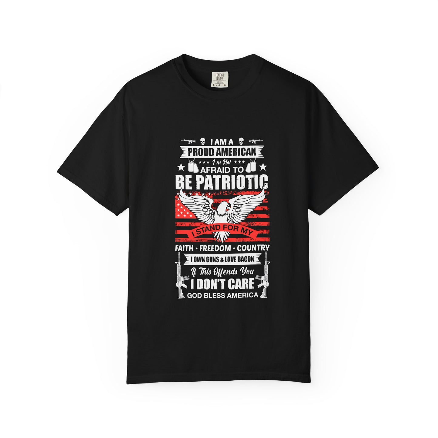 Patriotic T-shirt with Eagle Design, Perfect for Independence Day, Veteran's Day, BBQs, Casual Wear, Gift for Proud Americans