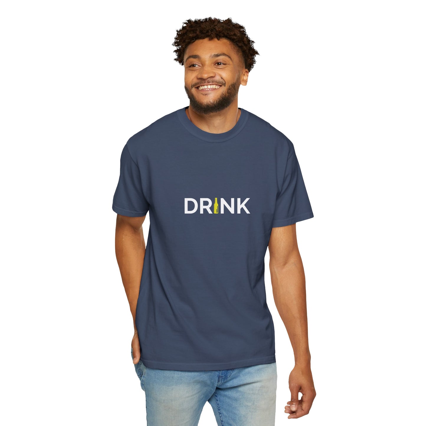 DRINK Minimalist Beer Bottle Tee β Clean Design, Loud Message