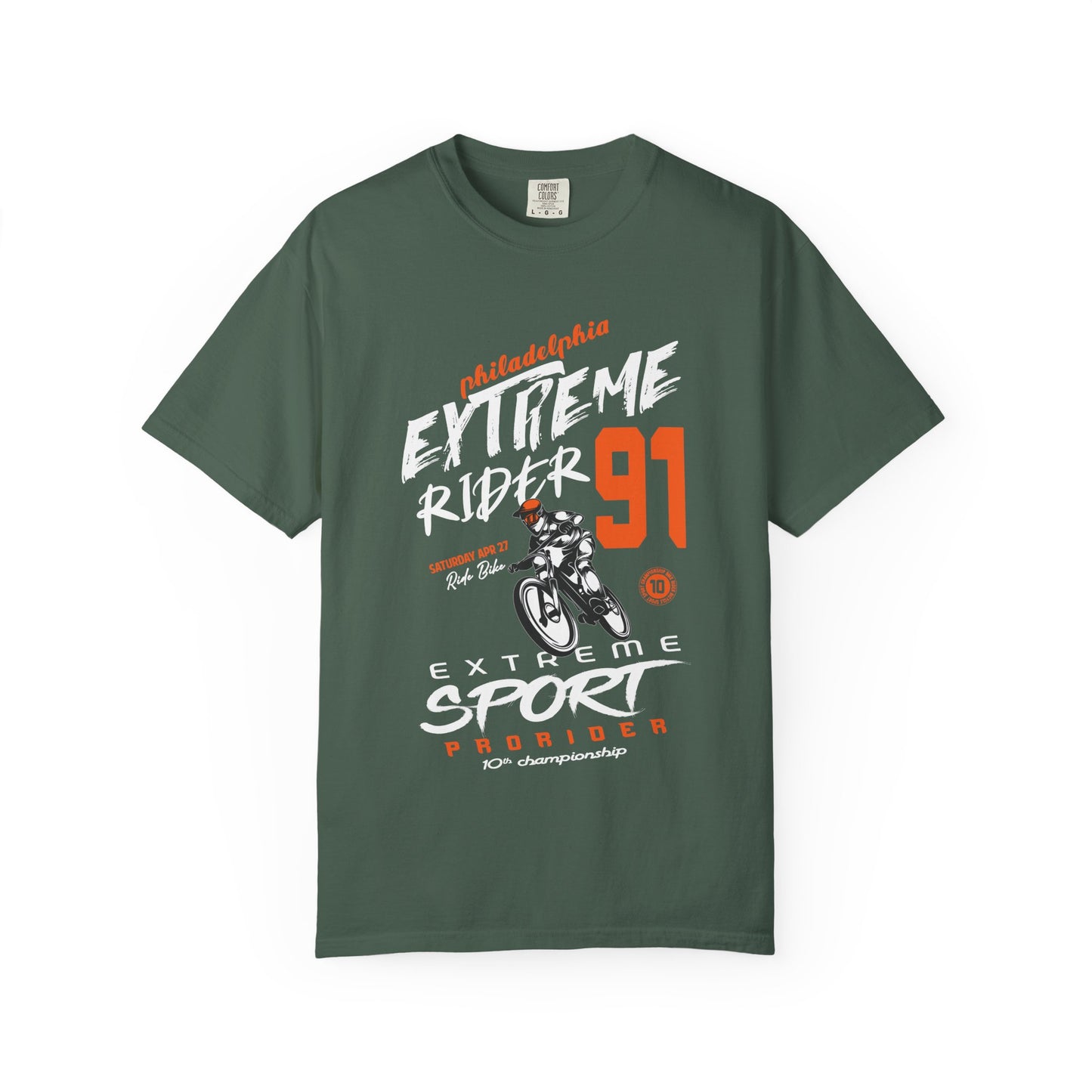 Extreme Rider Garment-Dyed T-shirt | Casual Wear, Sporty Tee, Gift for Bikers, Outdoor Adventures, Unisex Fashion