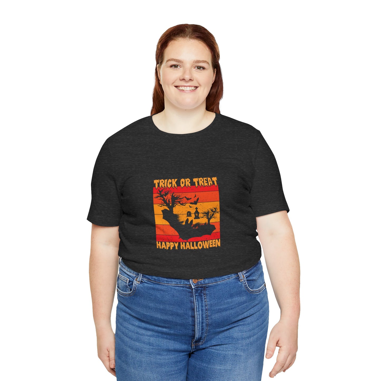 🦇 Trick or Treat Retro Sunset Tee