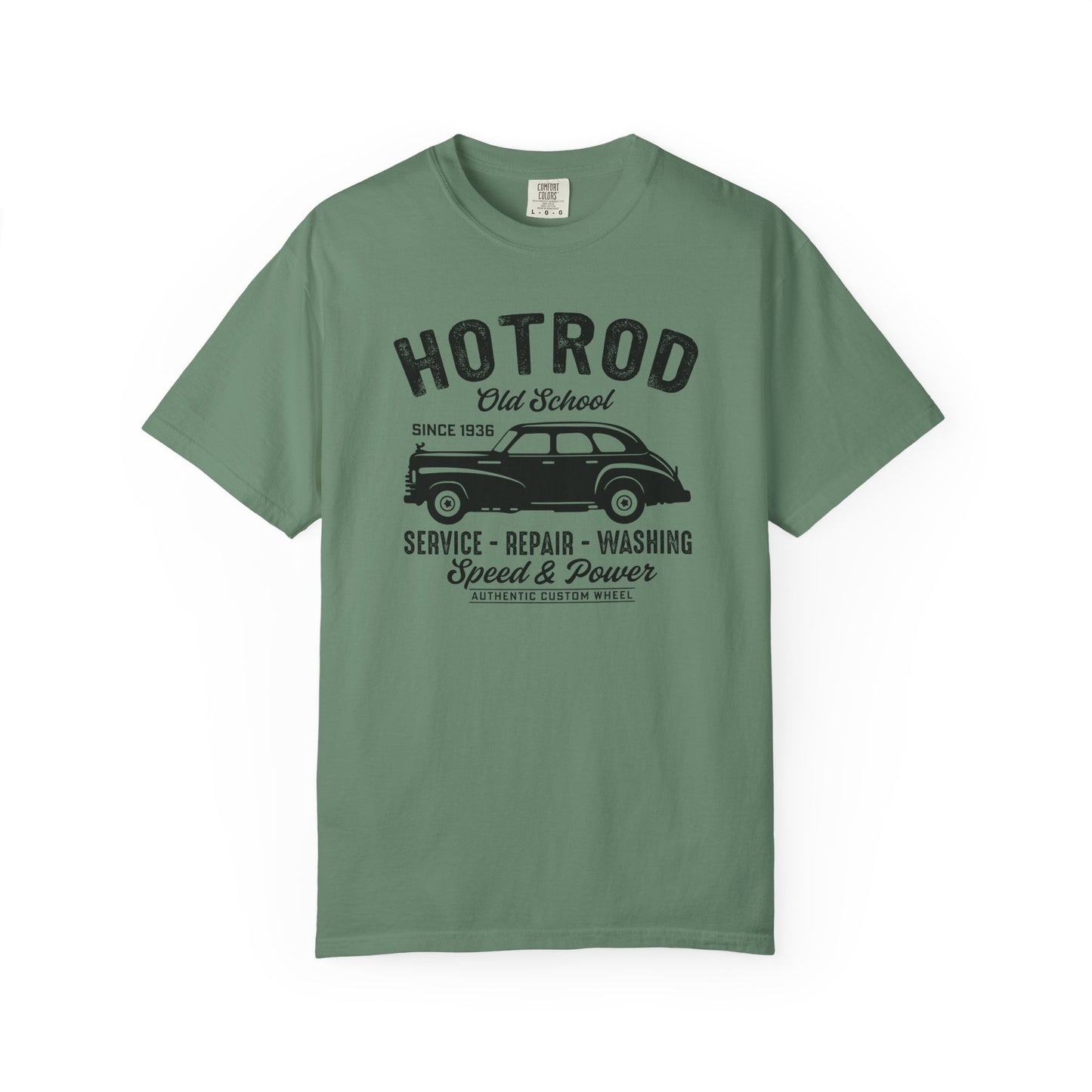 Vintage Hot Rod T-Shirt, Unisex Garment-Dyed Tee, Car Enthusiast Apparel, Retro Vehicle Shirt, Classic Car Lover Gift