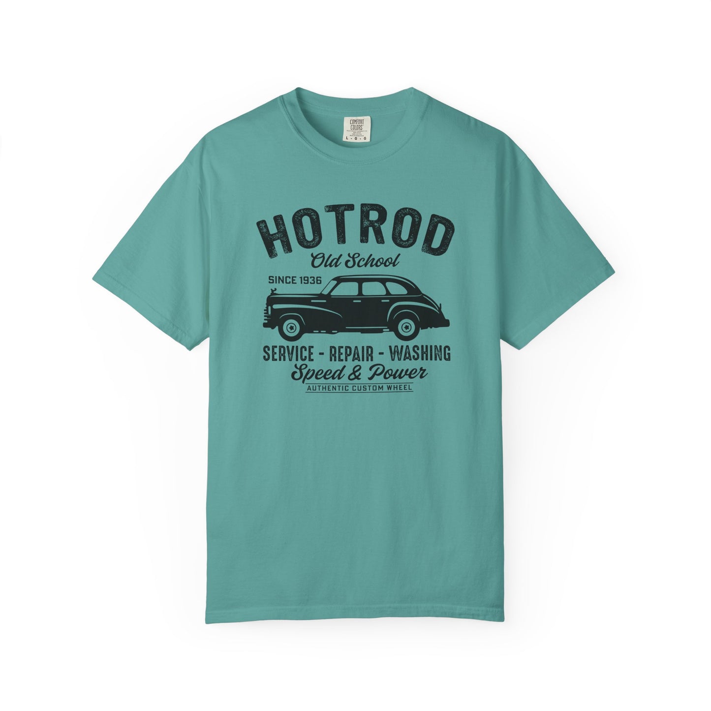 Vintage Hot Rod T-Shirt, Unisex Garment-Dyed Tee, Car Enthusiast Apparel, Retro Vehicle Shirt, Classic Car Lover Gift