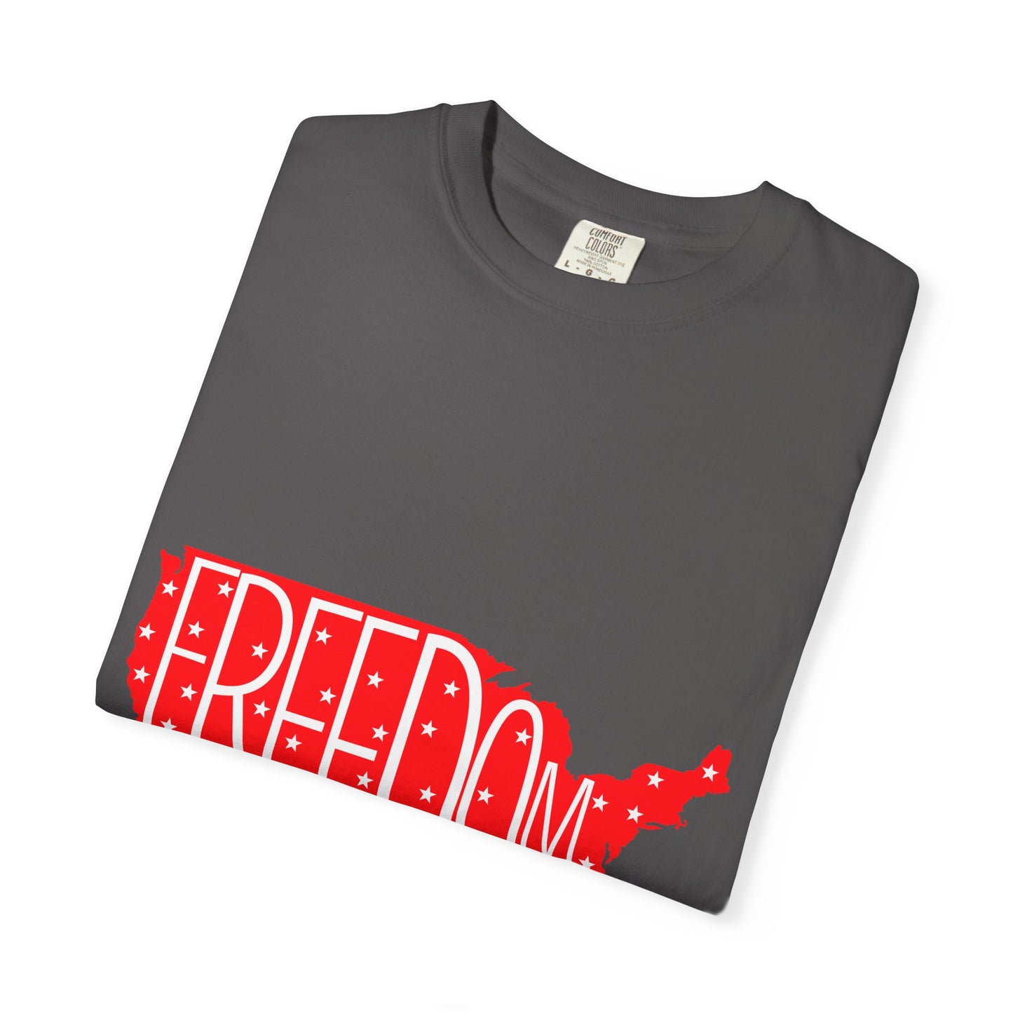 Freedom USA Unisex Garment-Dyed T-shirt, Casual Tee, Independence Day Apparel, Patriotic Shirt, Gift for Americans, USA Pride