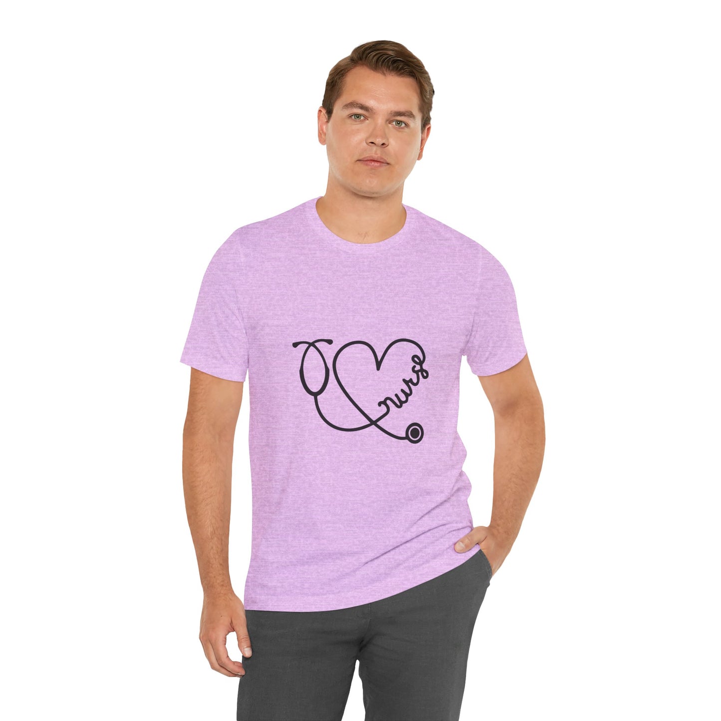 Nurse Heart Stethoscope T-Shirt — Cute Medical Gift Tee for Nurses